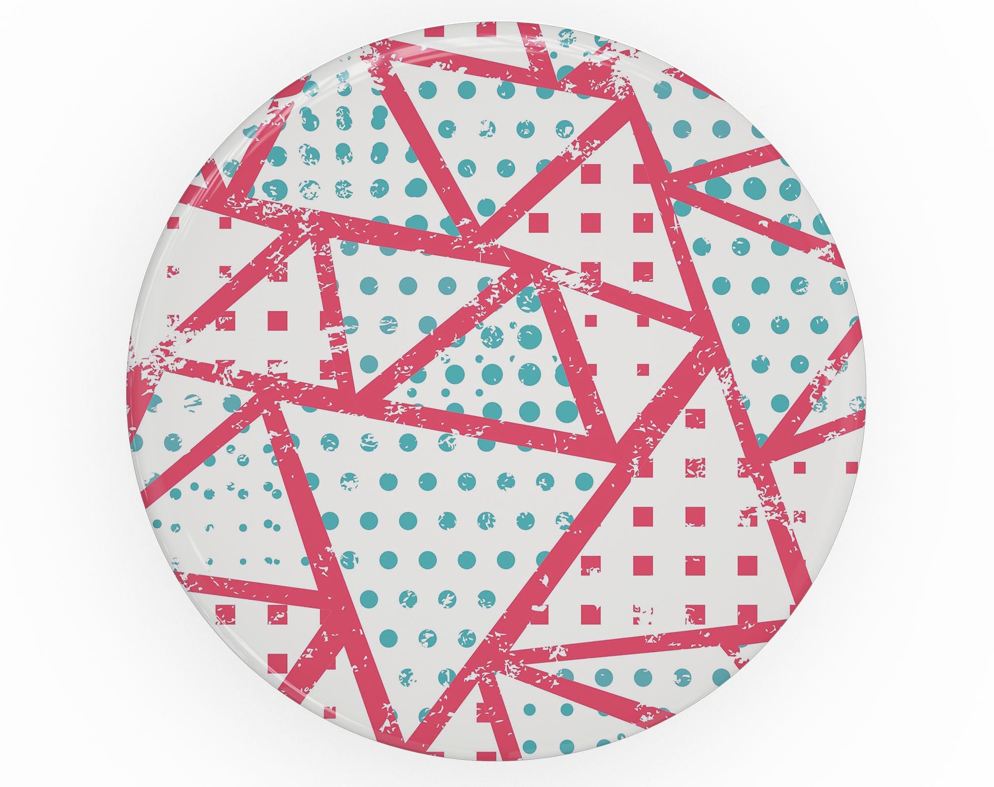 Abstract Red and Teal Overlaps Skin Kit for PopSockets, showcasing vibrant colors and a stylish design.