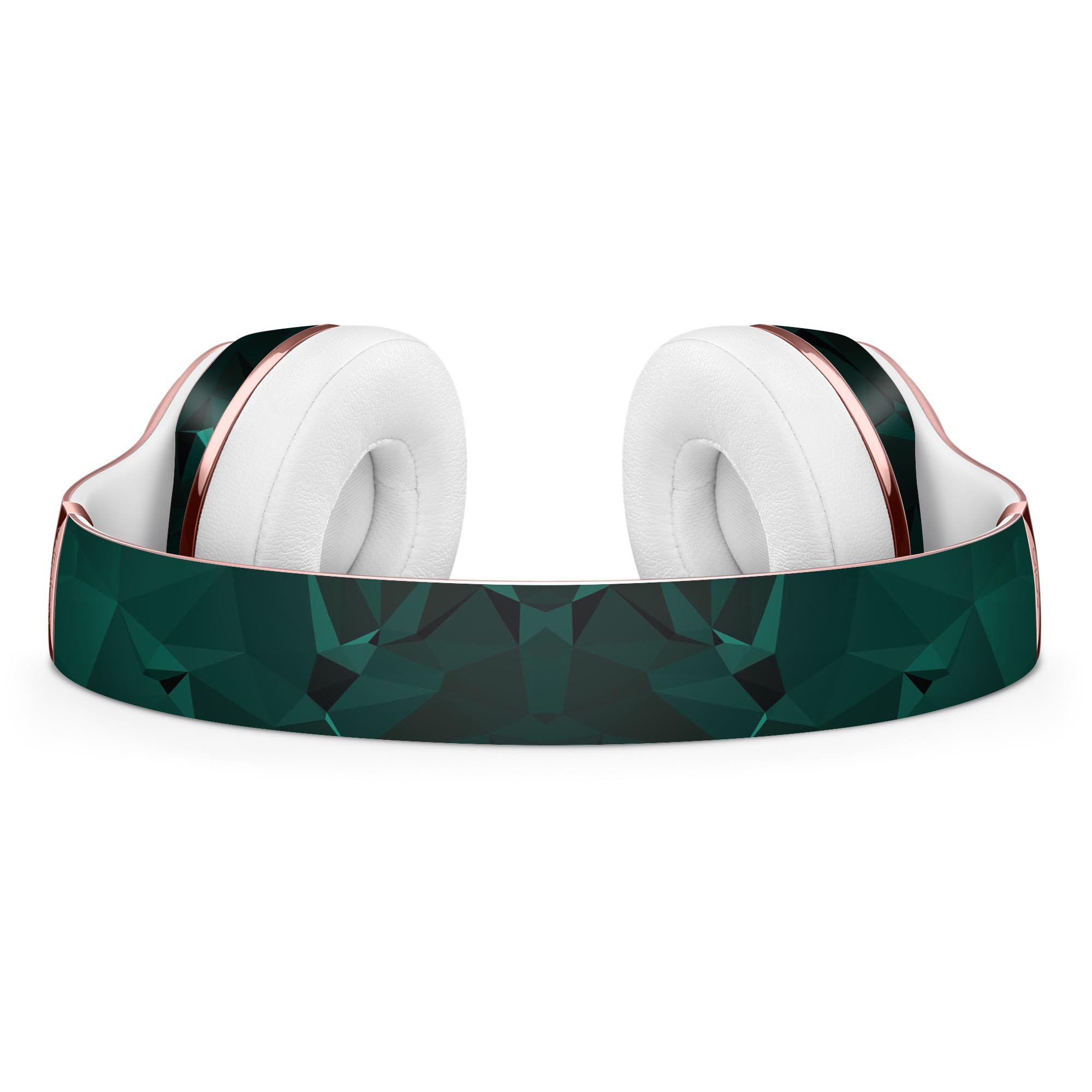 Abstract Teal Geometric Shapes Skin Kit for Beats by Dre Solo 3 Wireless Headphones, showcasing vibrant colors and unique design.