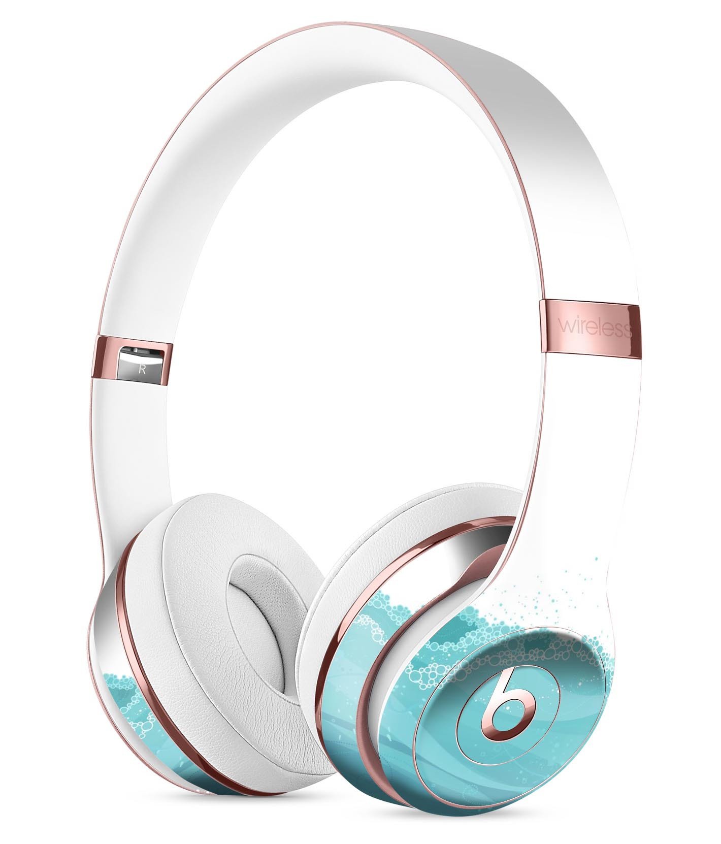 Abstract WaterWaves Full-Body Skin Kit for Beats by Dre Solo 3, showcasing vibrant colors and a sleek design.