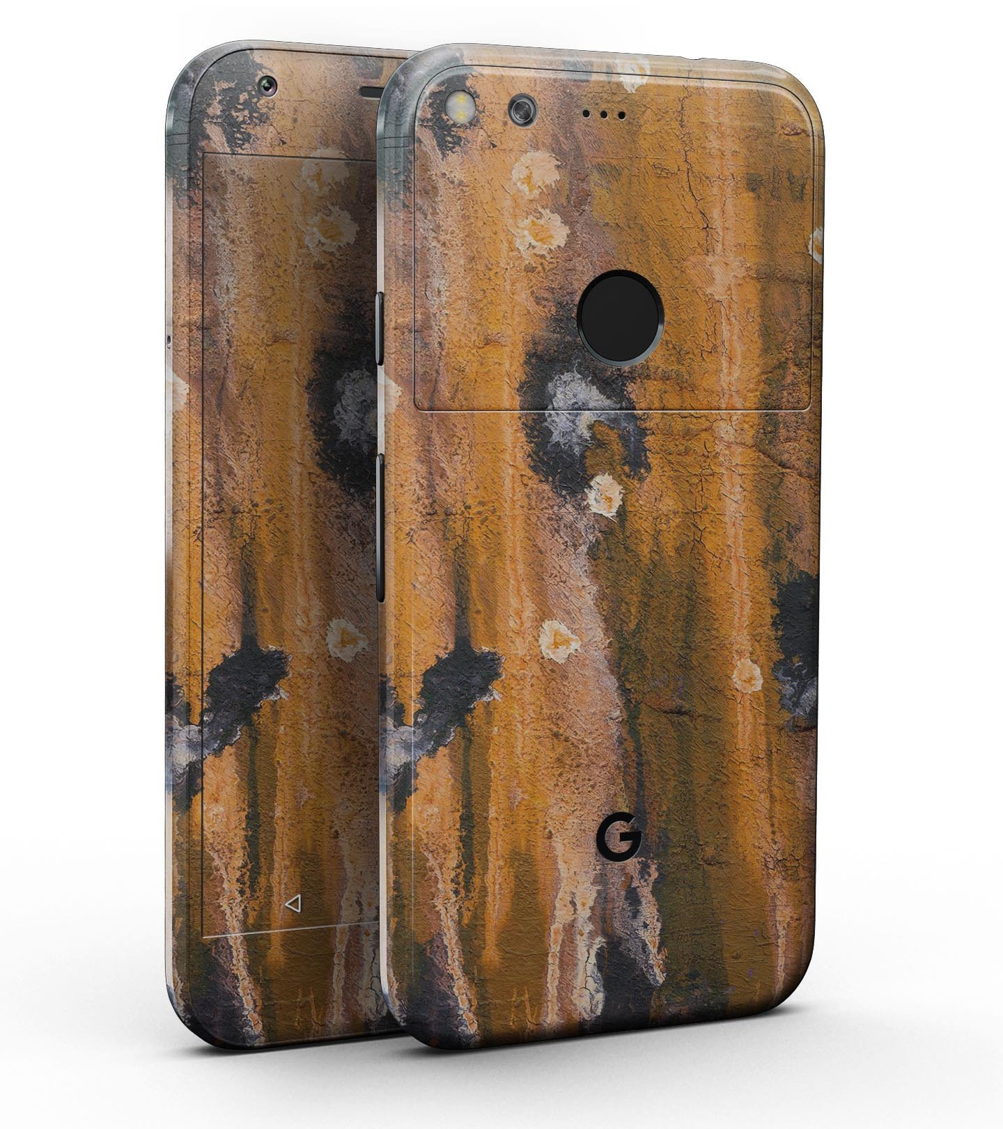 Abstract Wet Paint Dark Gold Full-Body Skin Kit for Google Pixel, showcasing sleek design and precision fit.