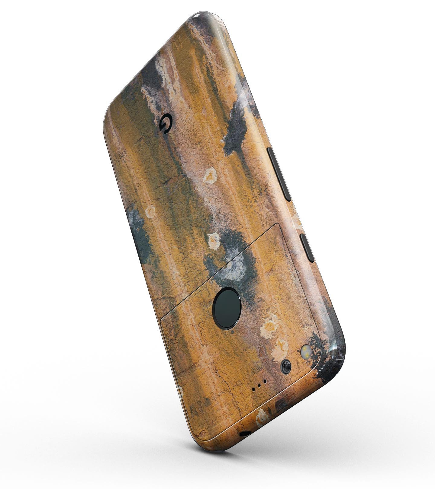 Abstract Wet Paint Dark Gold Full-Body Skin Kit for Google Pixel, showcasing sleek design and precision fit.