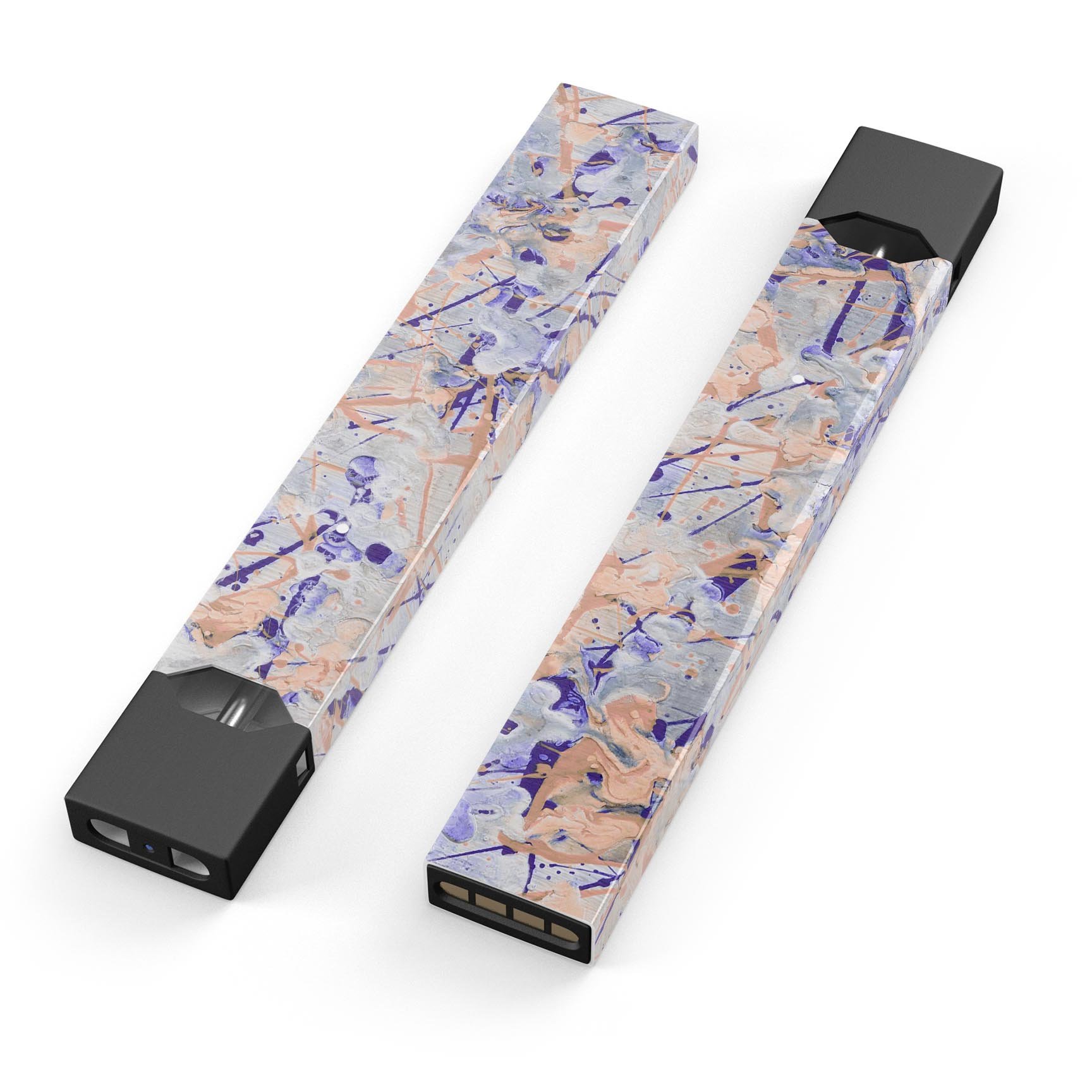 Abstract Wet Paint Pale skin-wrap sticker designed for JUUL vaping device, showcasing vibrant colors and a sleek finish.