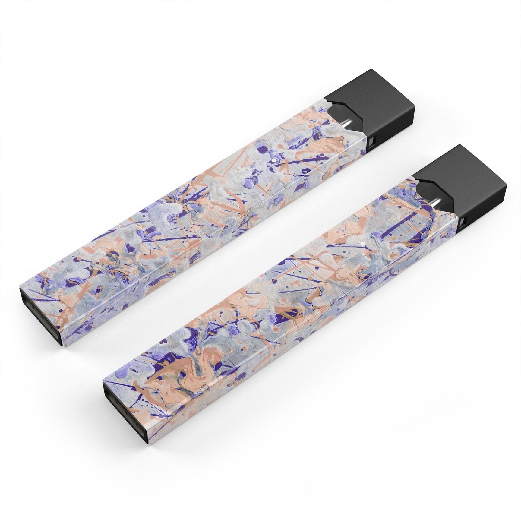 Abstract Wet Paint Pale skin-wrap sticker designed for JUUL vaping device, showcasing vibrant colors and a sleek finish.