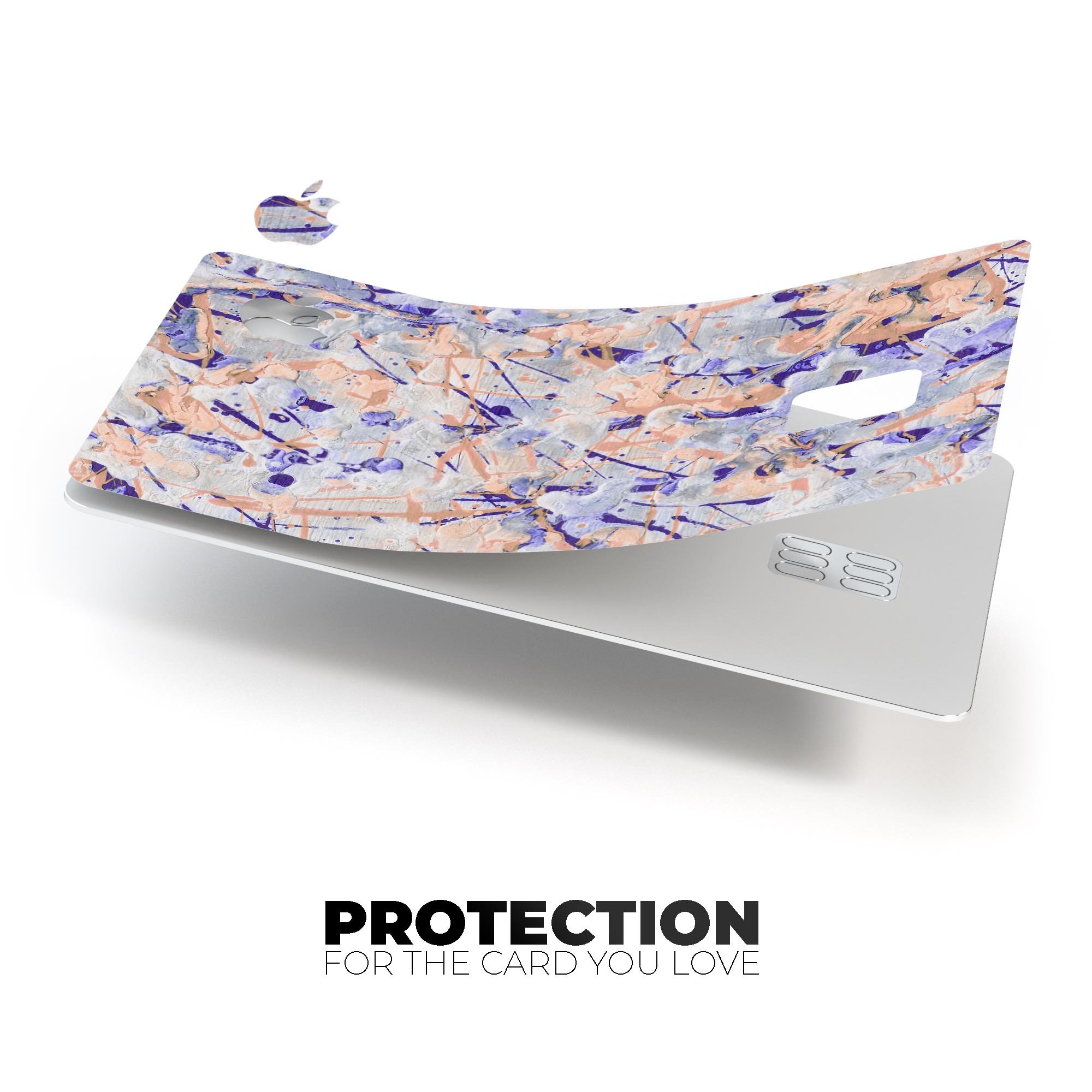 Abstract Wet Paint Pale skin kit for Apple Card, showcasing premium vinyl design and protective features.