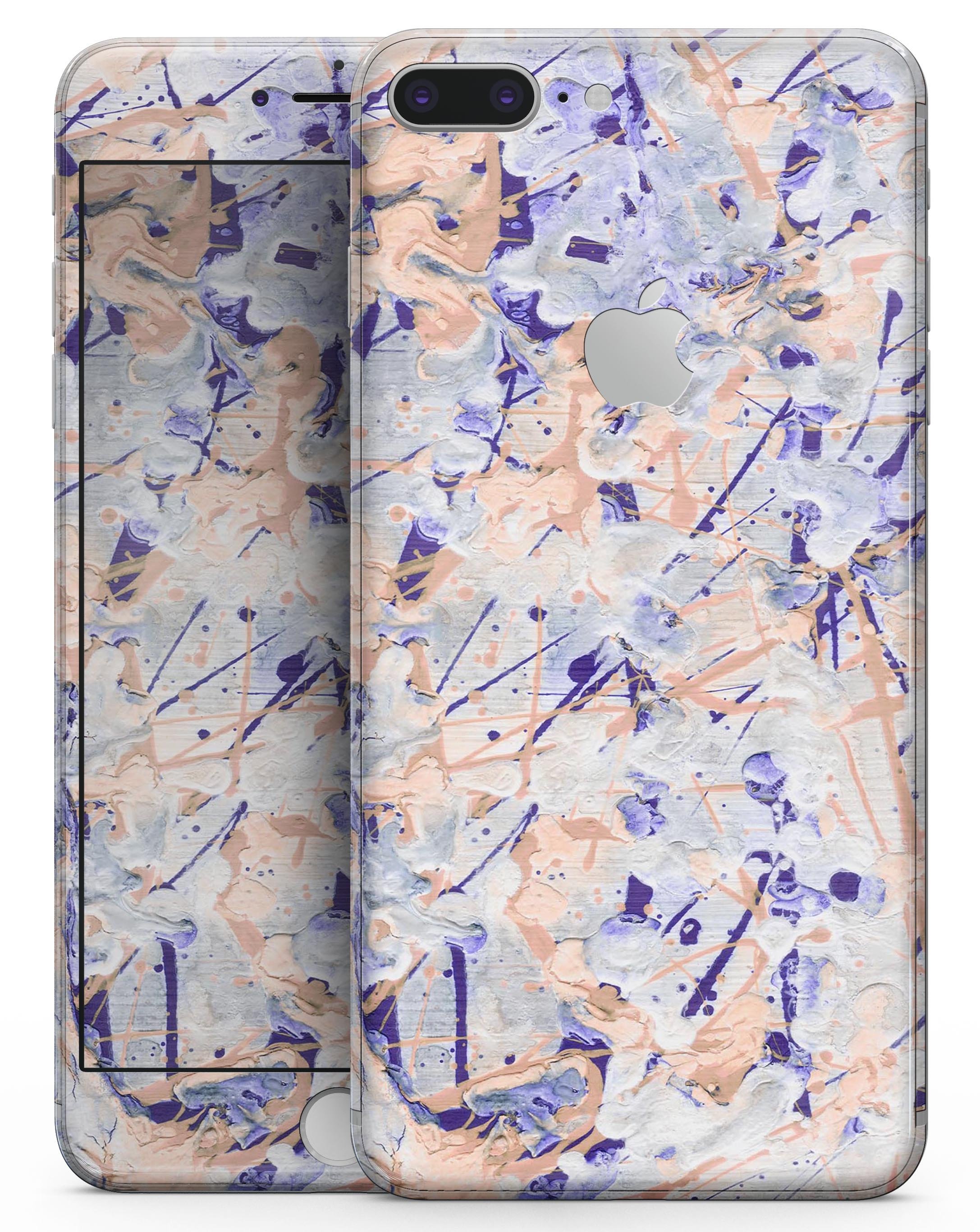 Abstract Wet Paint Pale skin for iPhone 8 and 8 Plus, showcasing vibrant colors and a sleek design.