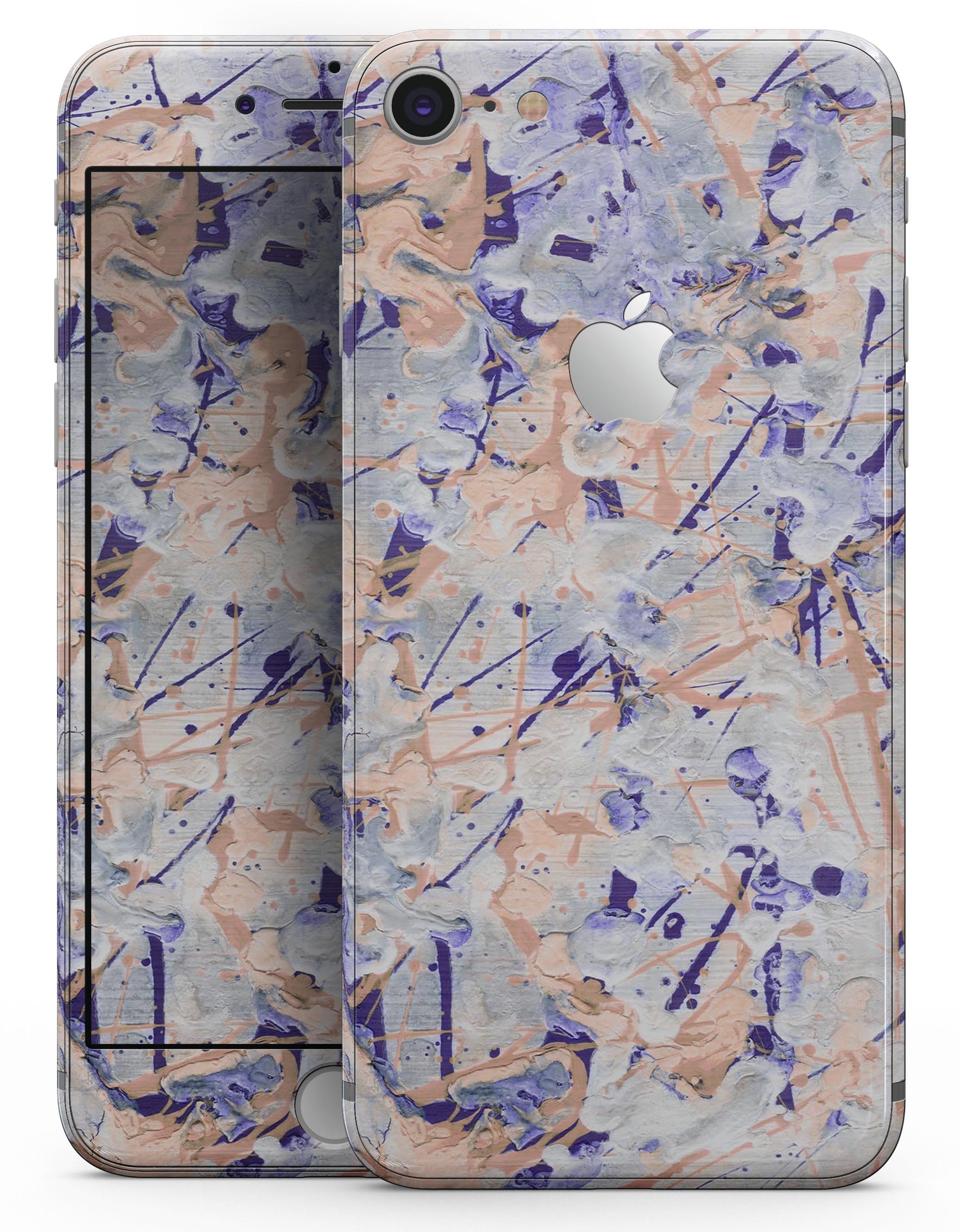 Abstract Wet Paint Pale skin for iPhone 8 and 8 Plus, showcasing vibrant colors and a sleek design.