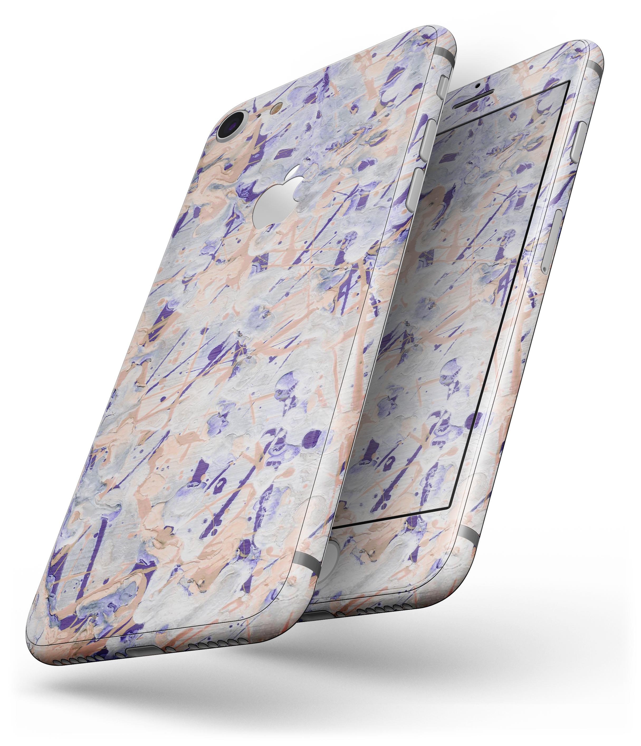 Abstract Wet Paint Pale skin for iPhone 8 and 8 Plus, showcasing vibrant colors and a sleek design.