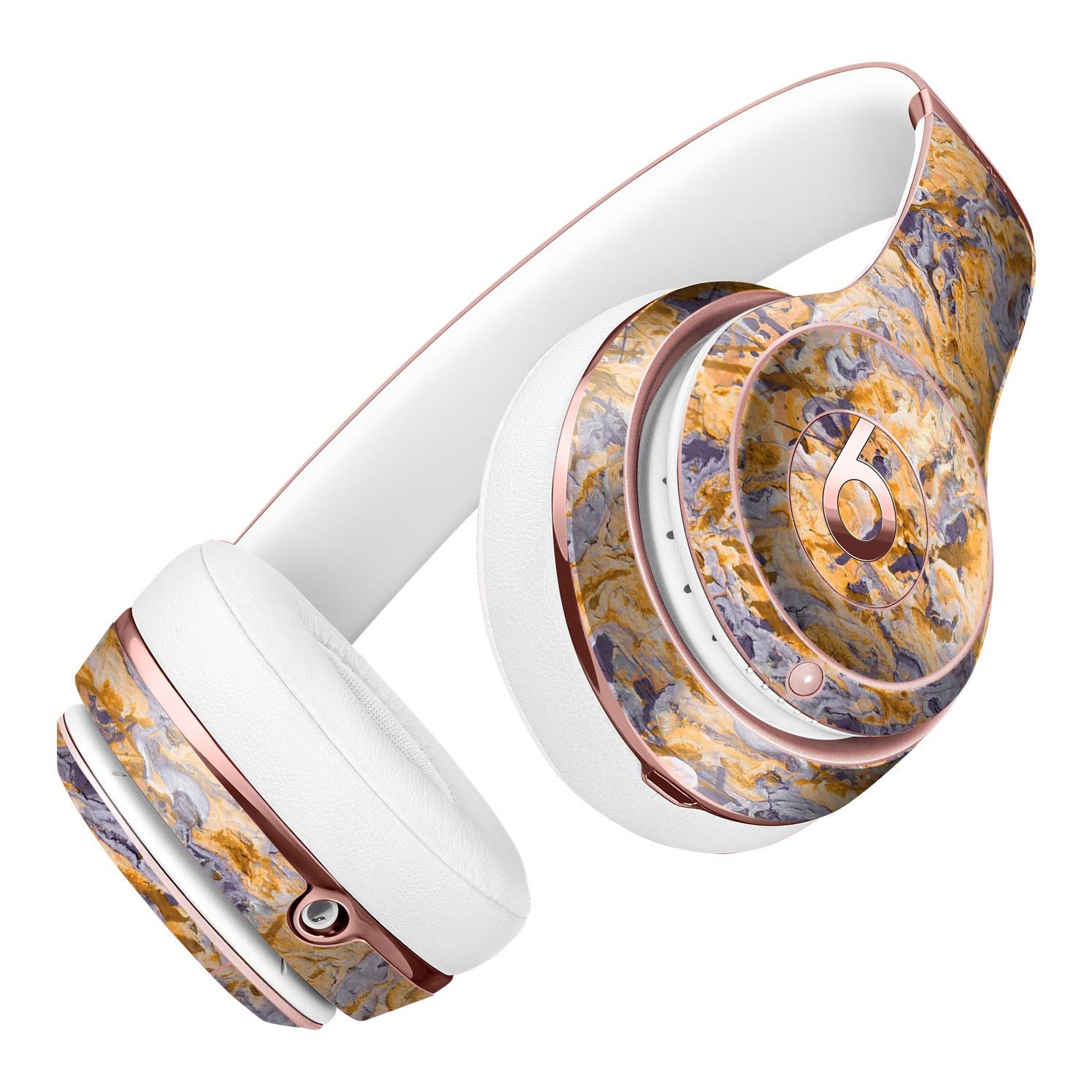 Abstract Wet Paint Pale v4 Full-Body Skin Kit for Beats by Dre Solo 3 Wireless Headphones, showcasing vibrant colors and a sleek design.