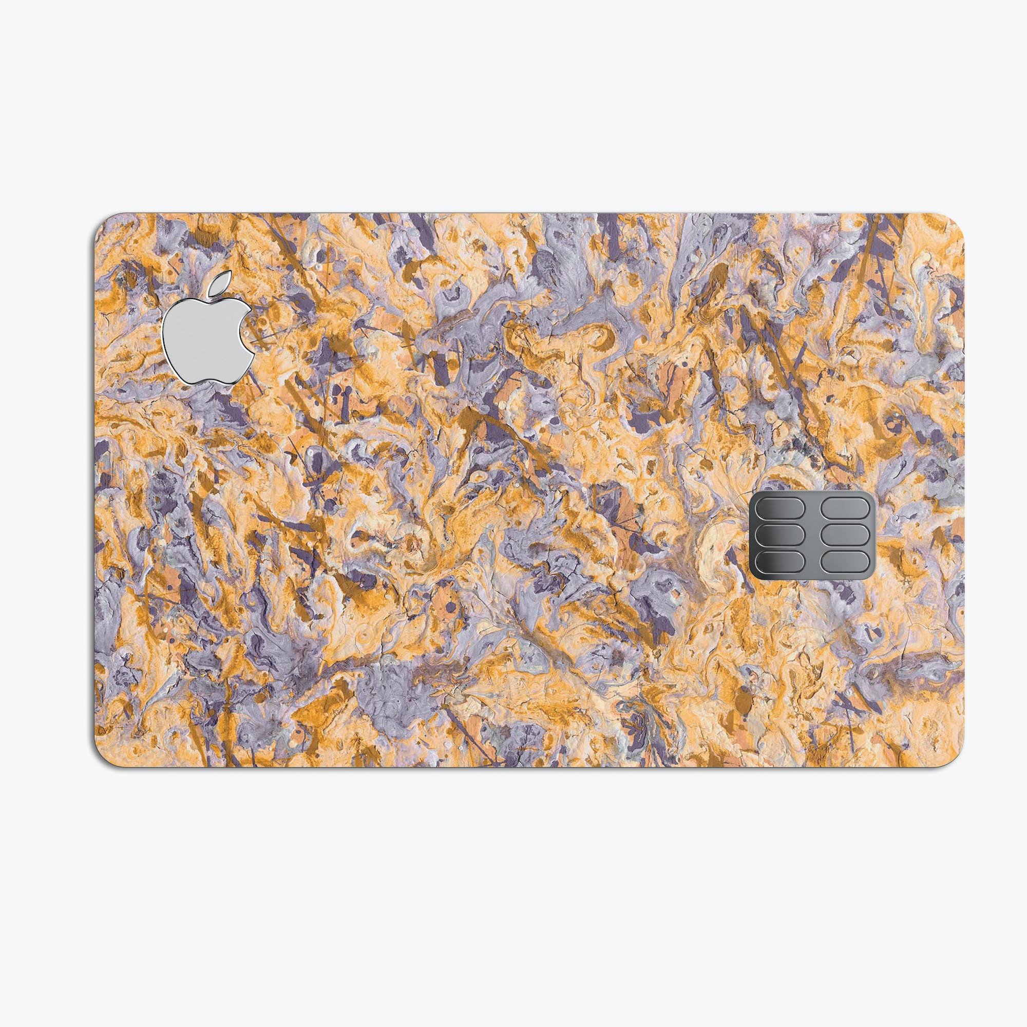 Abstract Wet Paint Pale v4 decal skin for Apple Card, showcasing vibrant colors and premium vinyl material.