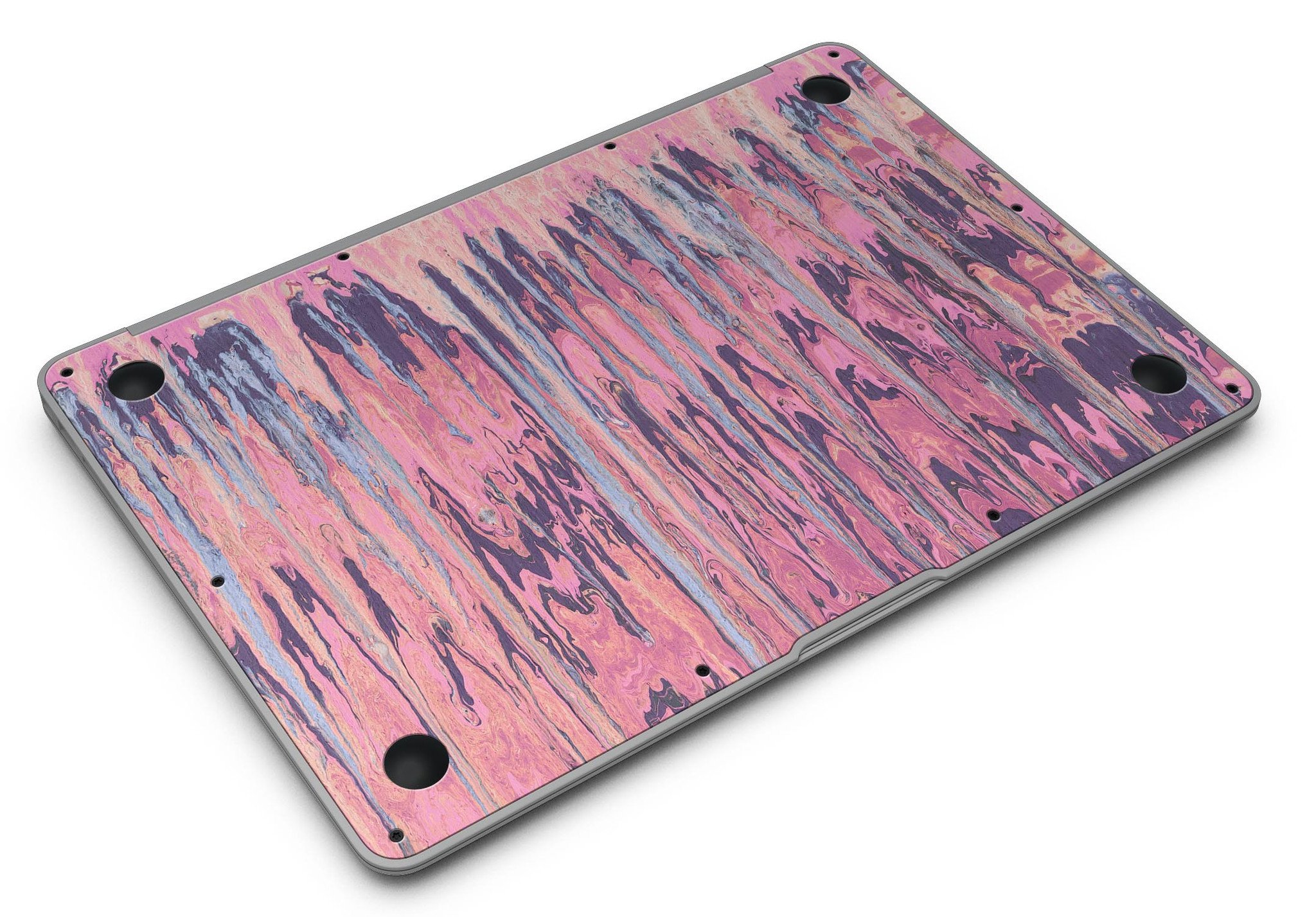 Abstract Wet Paint Pink Skin Kit for MacBook Air, showcasing vibrant colors and a sleek design.