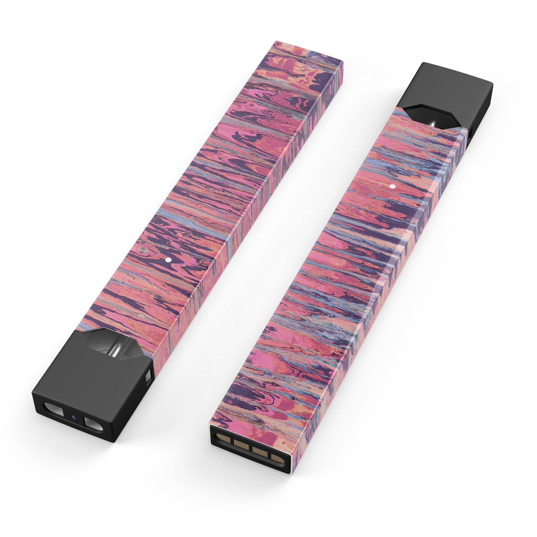 Abstract Wet Paint Pink Sag skin-wrap for JUUL vaping device, showcasing vibrant colors and a sleek design.