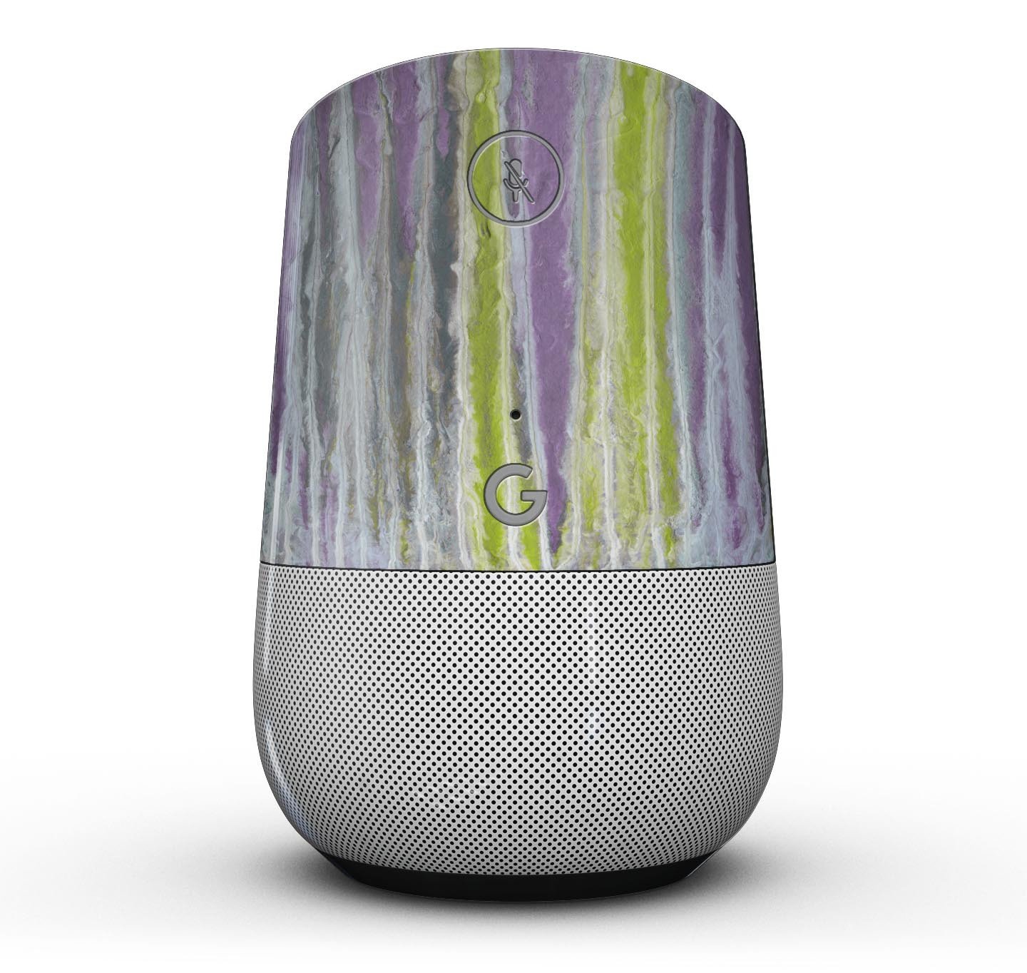 Abstract Wet Paint Purple Sag Full-Body Skin Kit for Google Home, showcasing vibrant purple design and sleek finish.