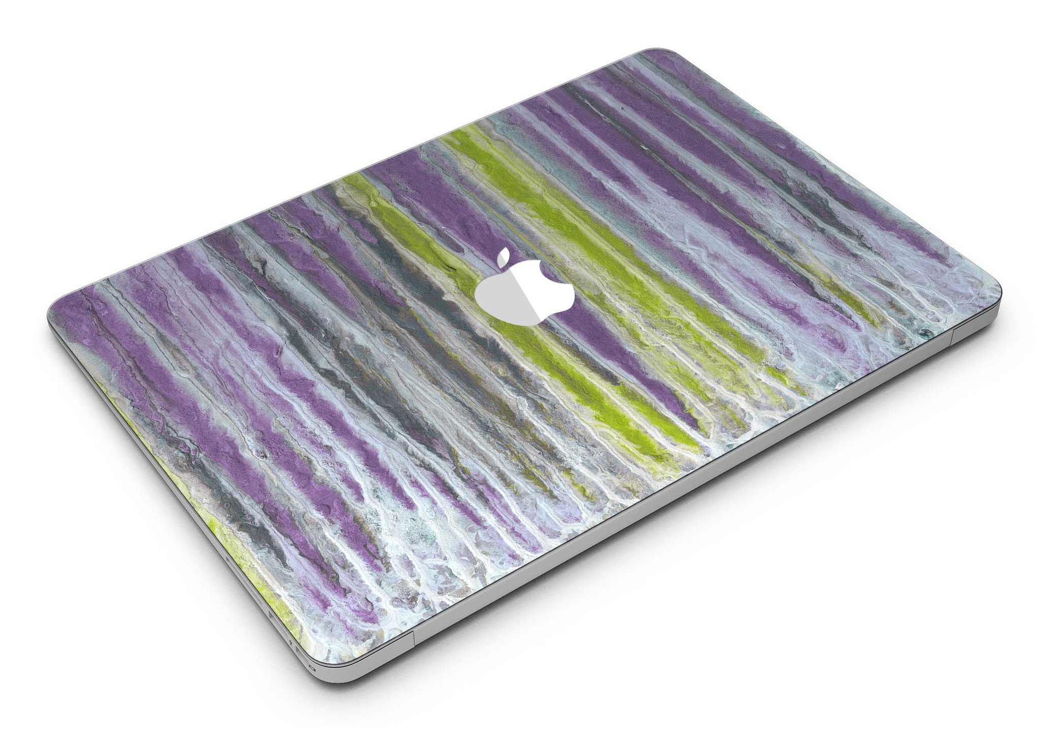 Abstract Wet Paint Purple Sag skin for MacBook Air, showcasing vibrant colors and unique design for stylish protection.