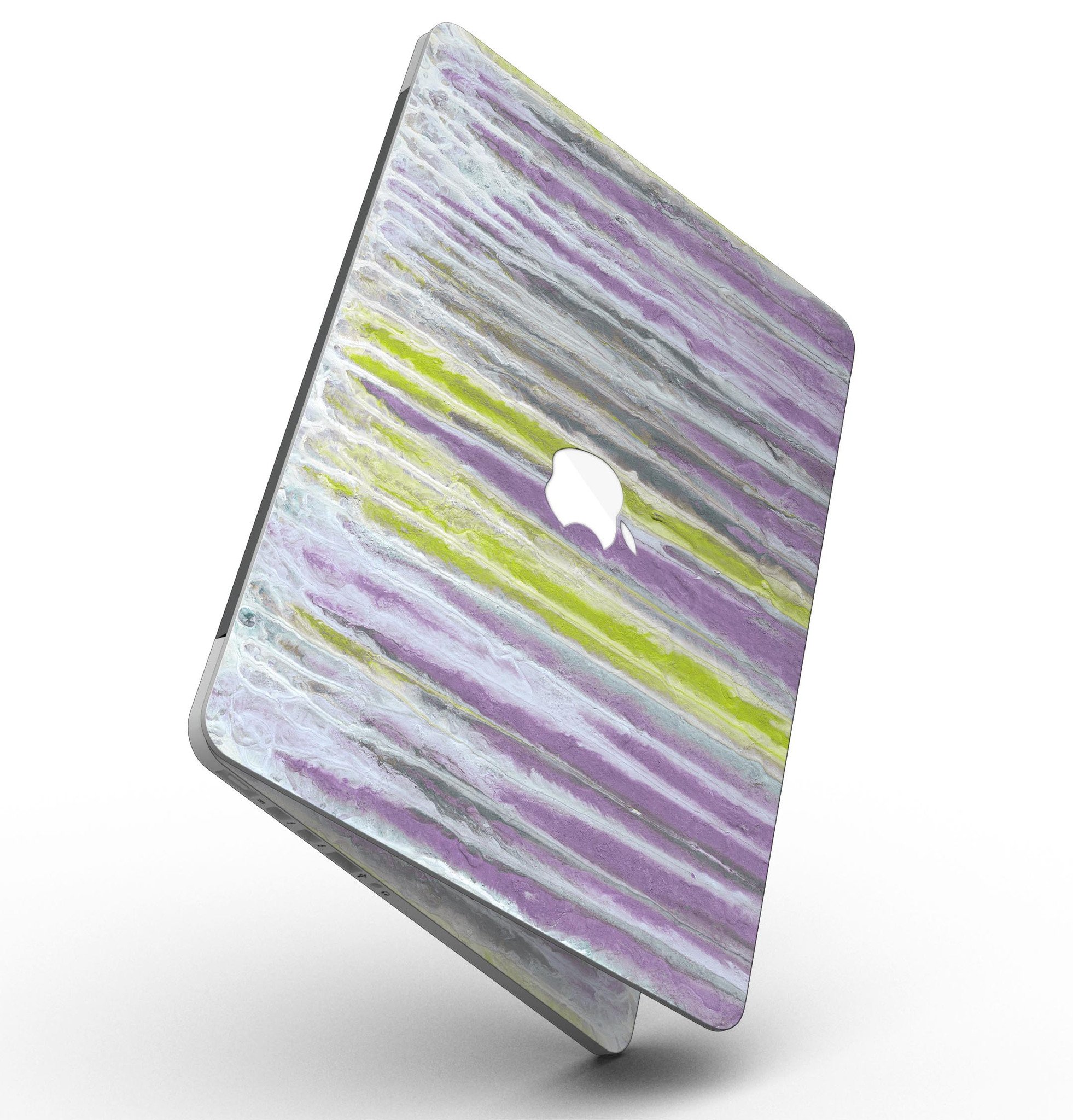 Abstract Wet Paint Purple Sag skin for MacBook Pro with Retina Display, showcasing vibrant colors and unique design.