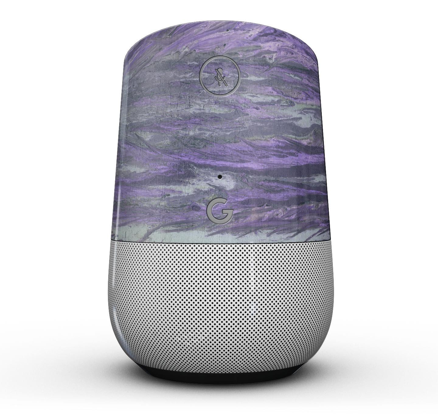 Abstract Wet Paint Purple v3 Full-Body Skin Kit for Google Home, showcasing vibrant purple design and smooth finish.