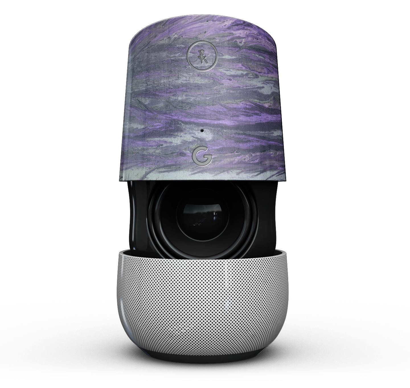 Abstract Wet Paint Purple v3 Full-Body Skin Kit for Google Home, showcasing vibrant purple design and smooth finish.