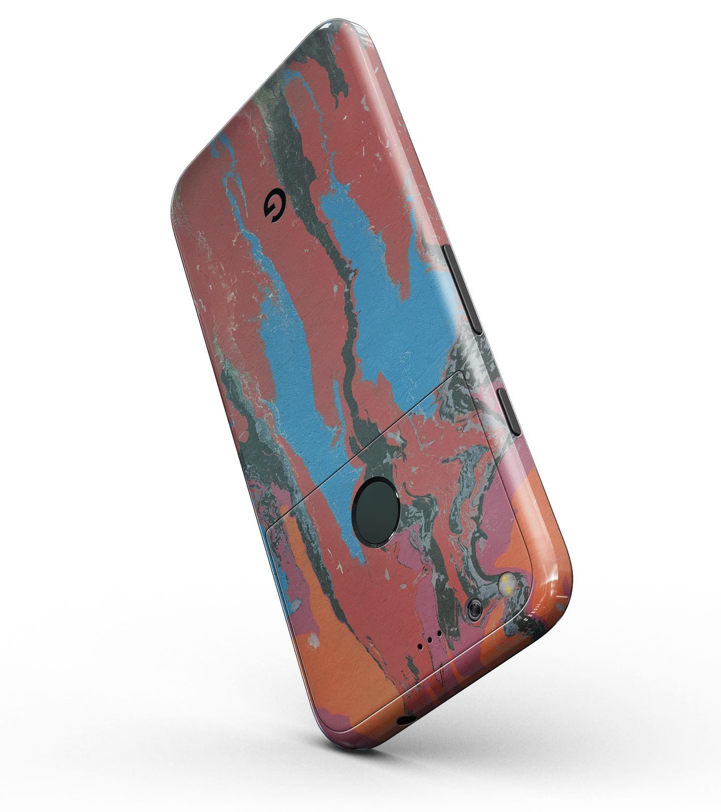 Abstract Wet Paint Retro V4 Full-Body Skin Kit for Google Pixel, showcasing its sleek design and vibrant colors.