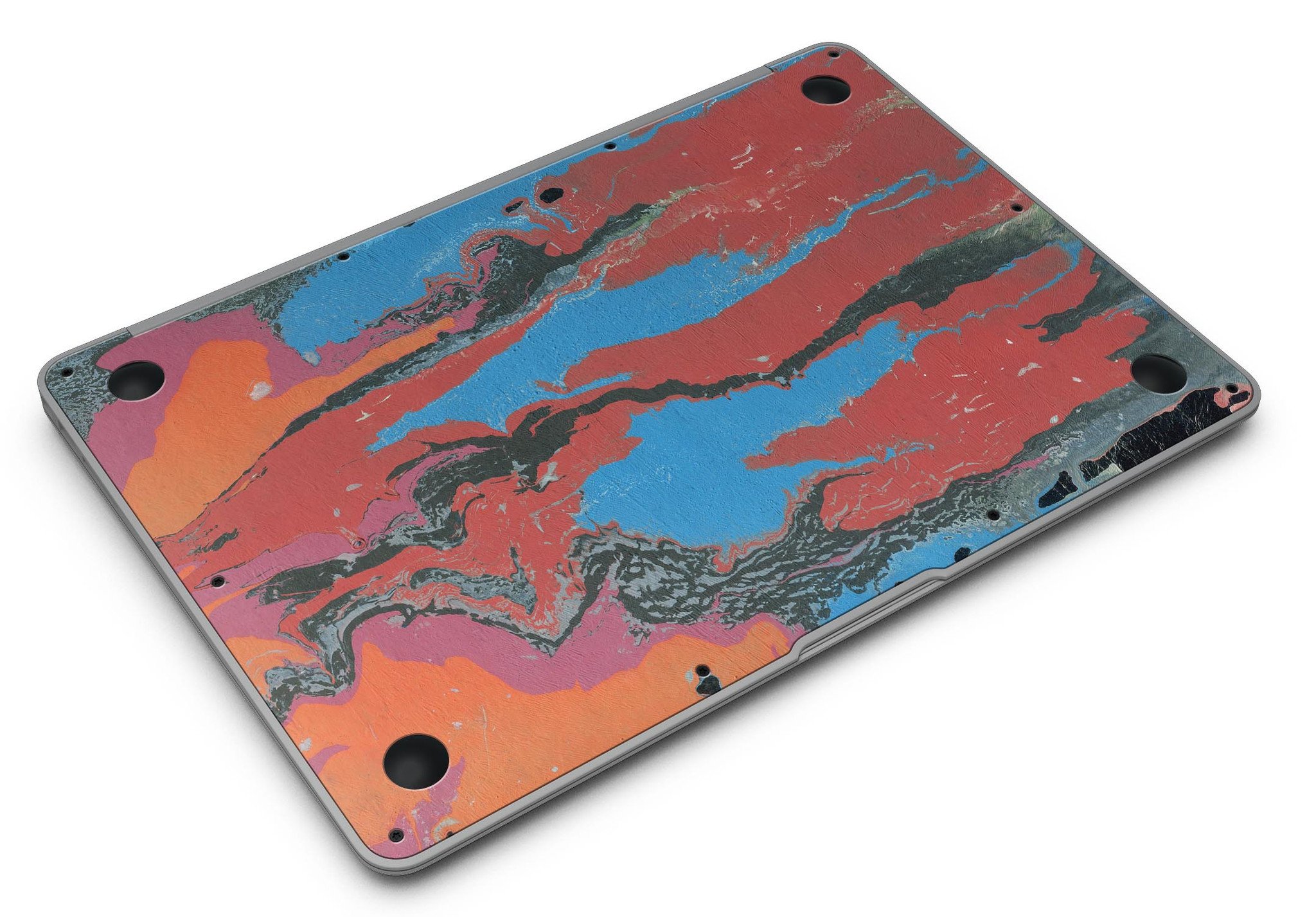 Abstract Wet Paint Retro V4 skin kit for MacBook Air, showcasing vibrant colors and unique design for stylish protection.