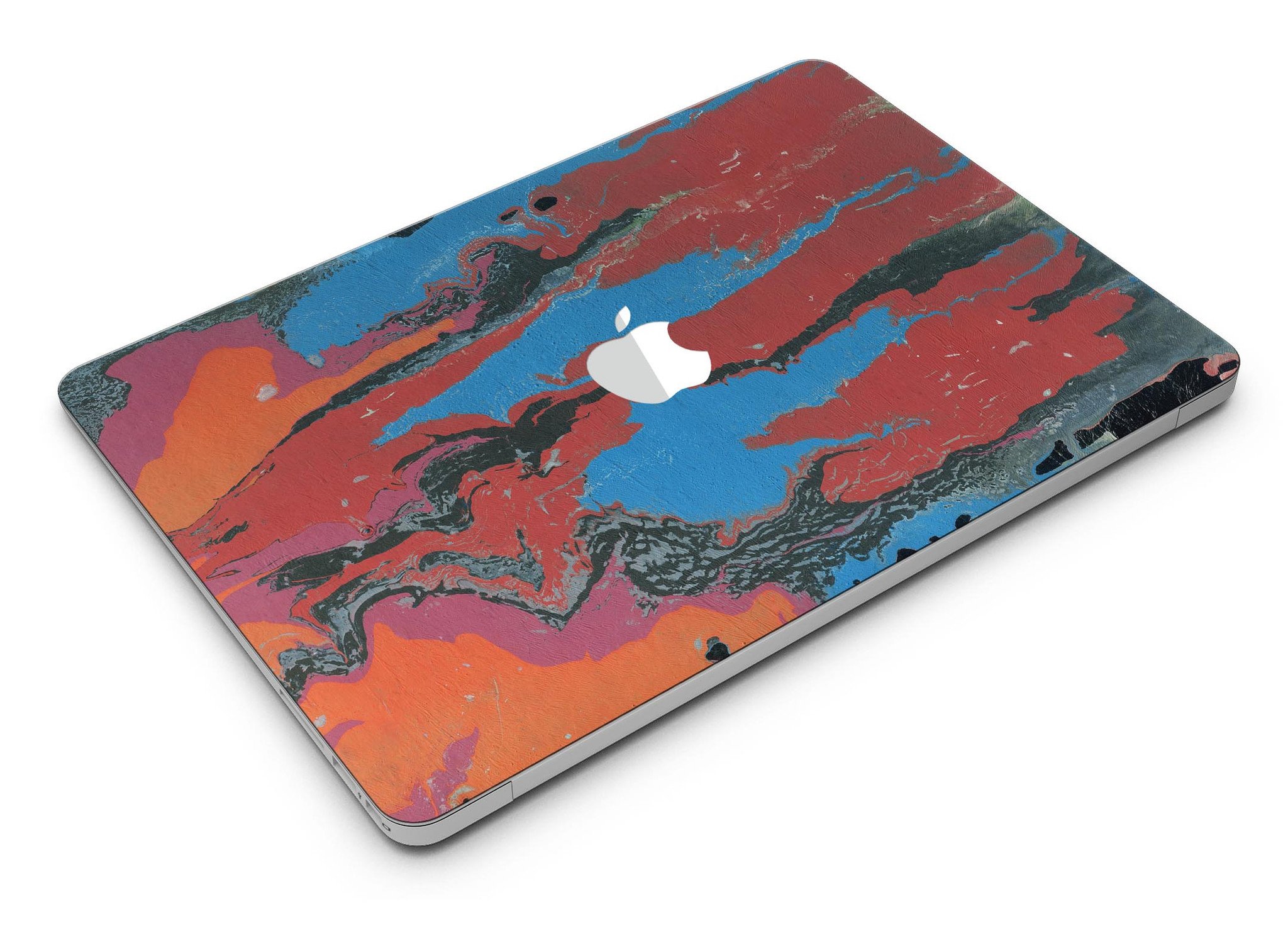 Abstract Wet Paint Retro V4 skin kit for MacBook Air, showcasing vibrant colors and unique design for stylish protection.