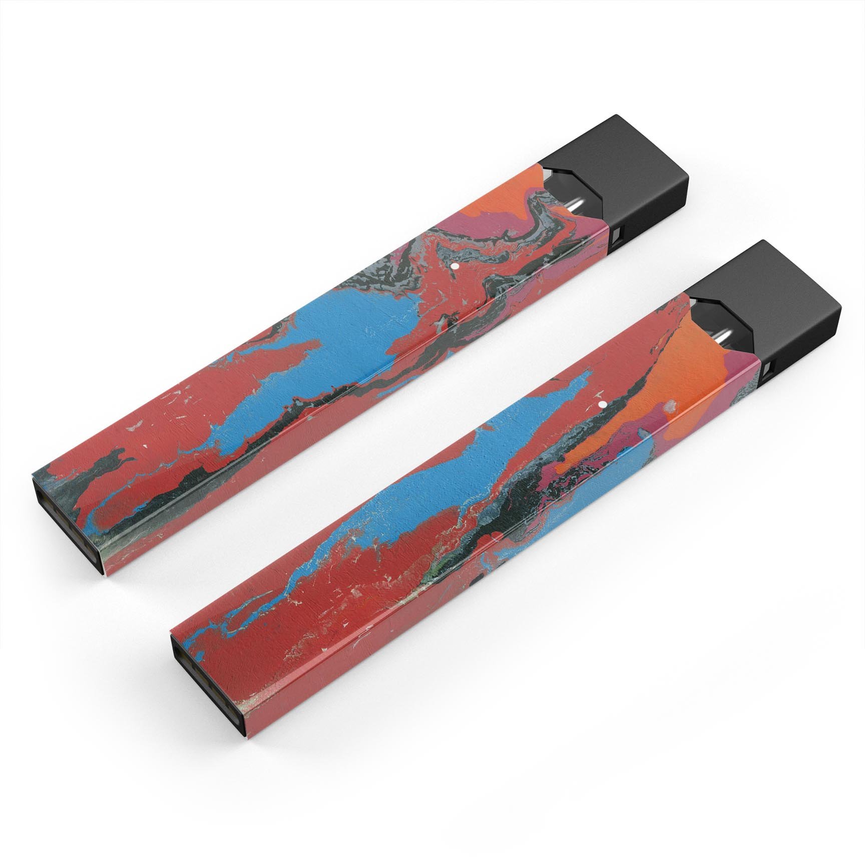 Abstract Wet Paint Retro V4 skin wrap for JUUL device, featuring vibrant colors and a unique design.