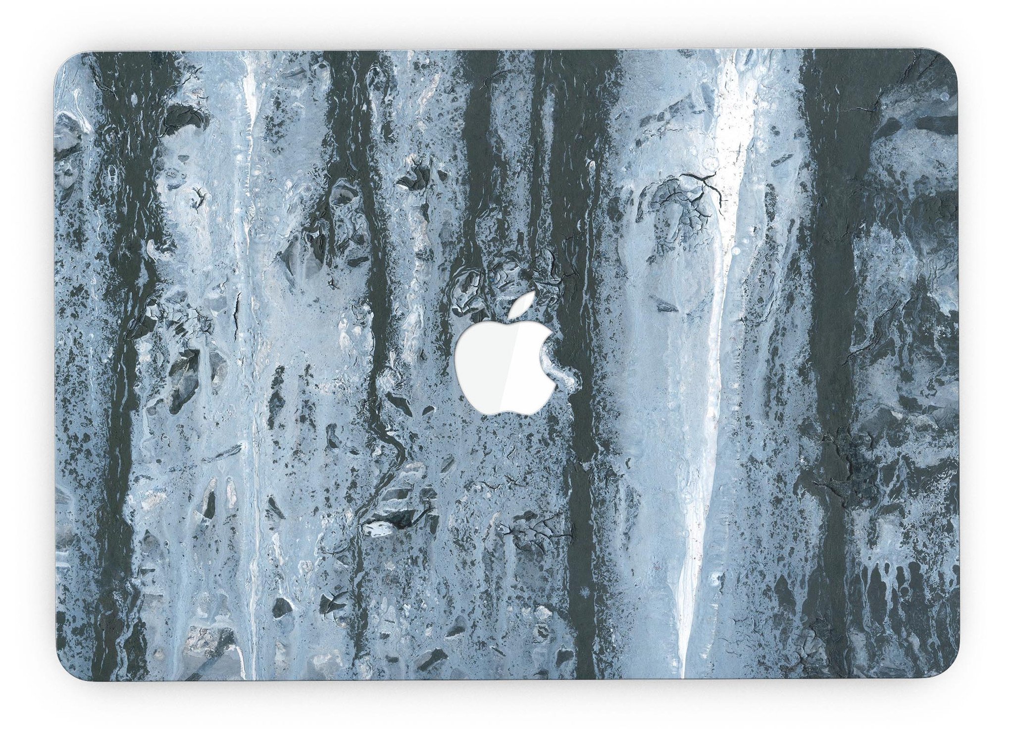 Abstract Wet Paint Soft Blue skin for MacBook Pro with Retina Display, showcasing a stylish design that protects the device.