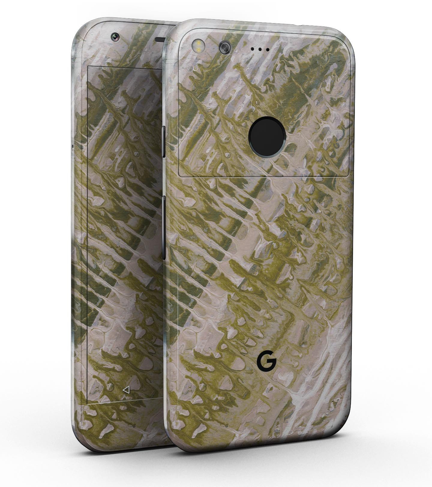 Abstract Wet Paint Subtle Pink Gold Full-Body Skin Kit for Google Pixel, showcasing a stylish design and precision fit.