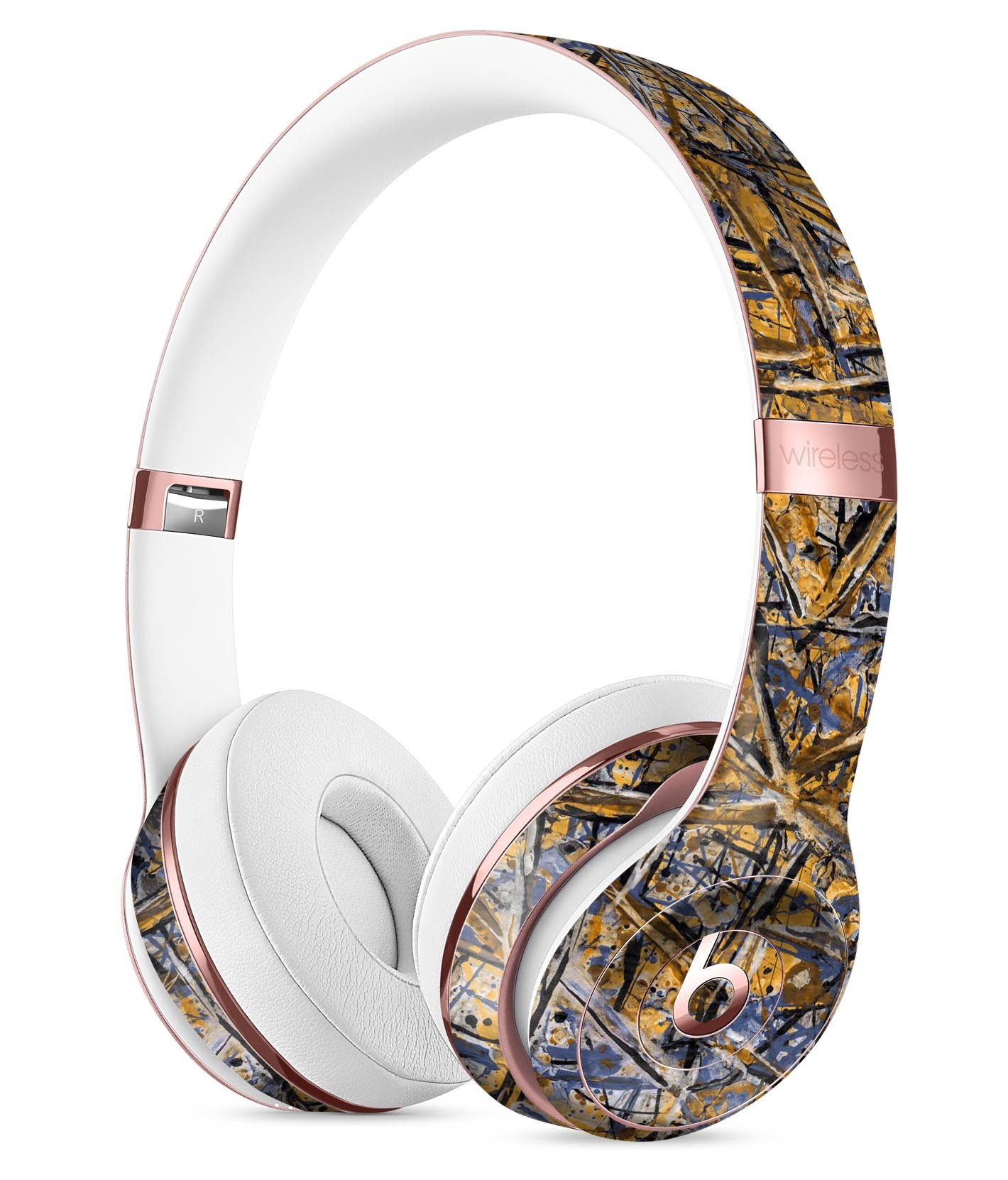 Abstract Wet Paint v4 Full-Body Skin Kit for Beats by Dre Solo 3, showcasing vibrant design and premium vinyl material.