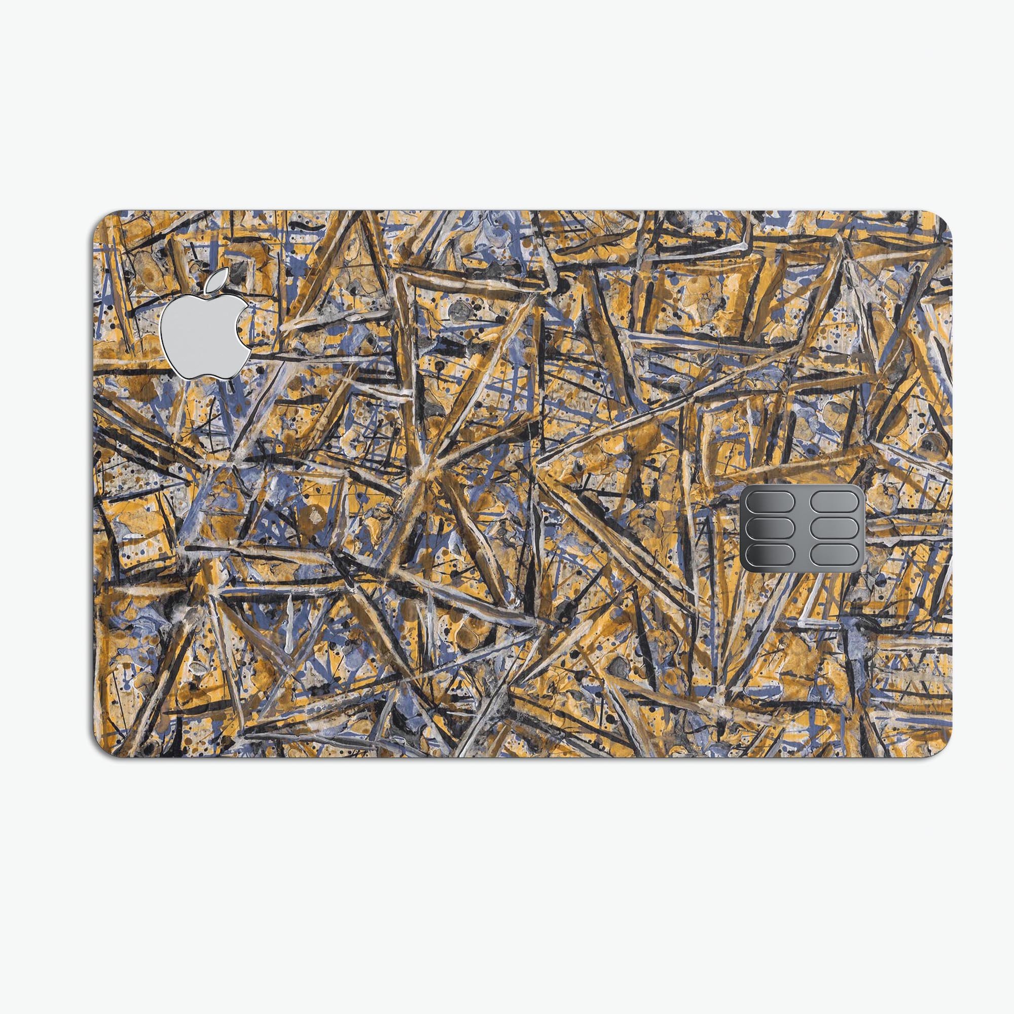 Abstract Wet Paint v4 decal skin for Apple Card, showcasing premium vinyl design with a glossy finish.