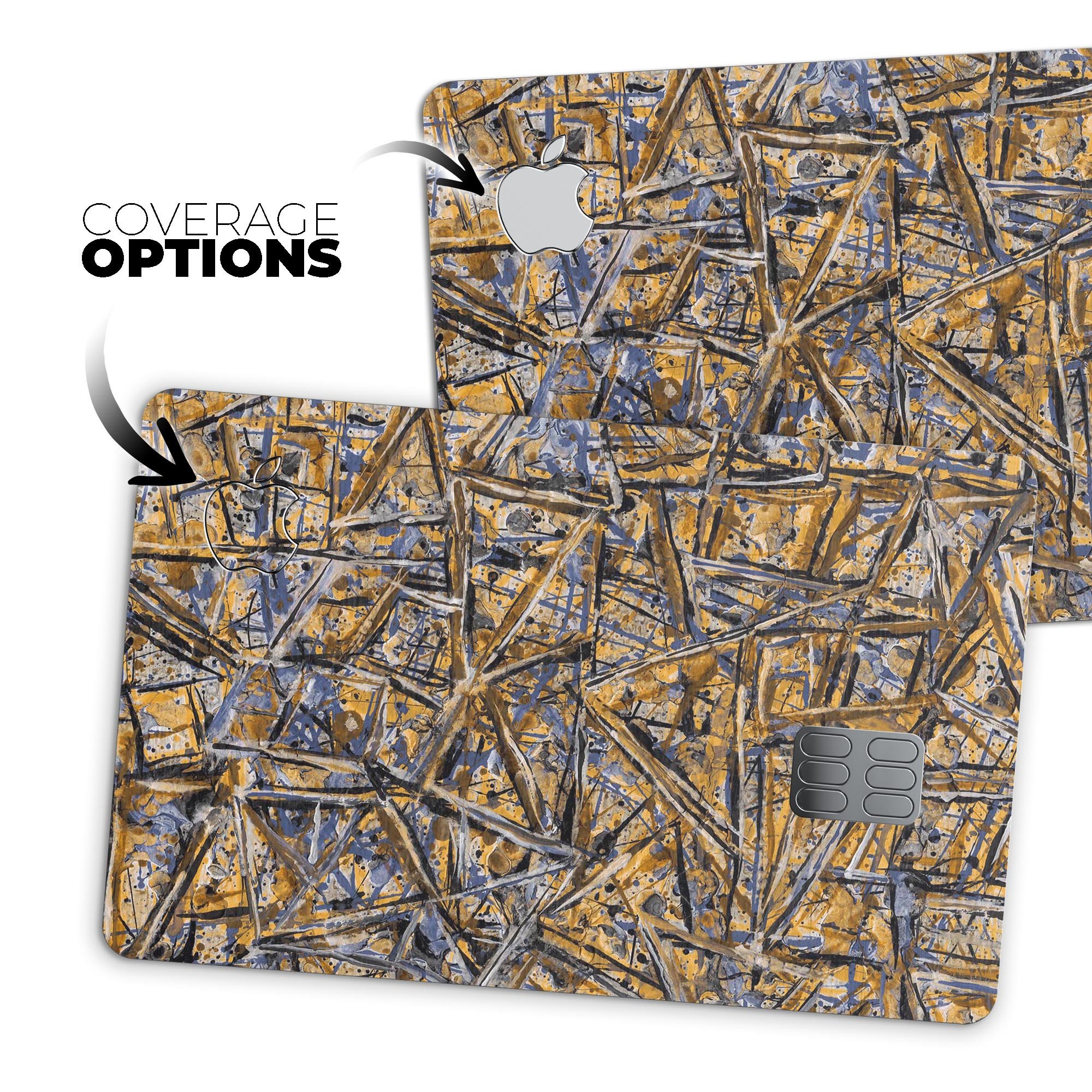 Abstract Wet Paint v4 decal skin for Apple Card, showcasing premium vinyl design with a glossy finish.