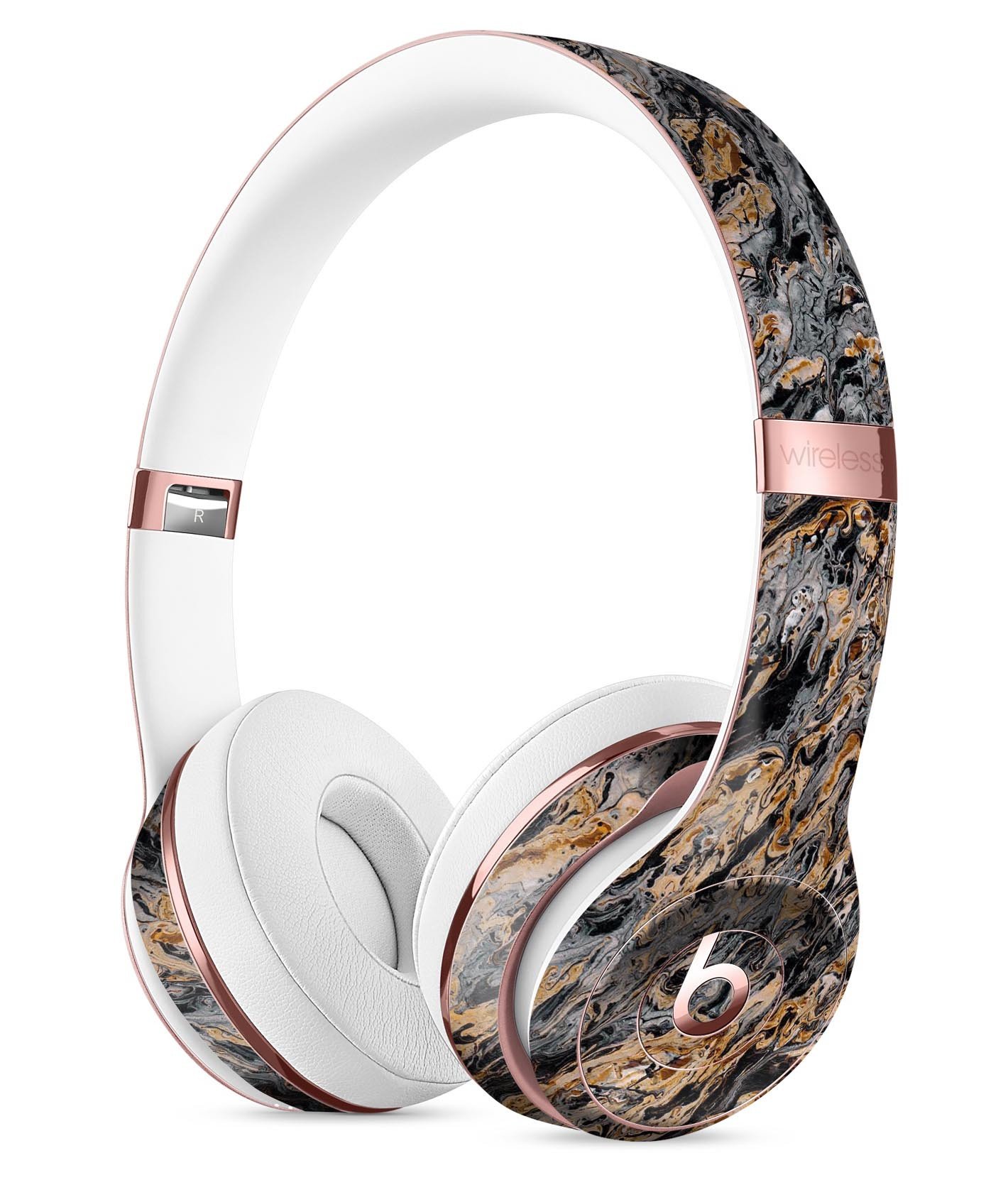 Abstract Wet Paint v6 Full-Body Skin Kit for Beats by Dre Solo 3, showcasing vibrant colors and a sleek design.