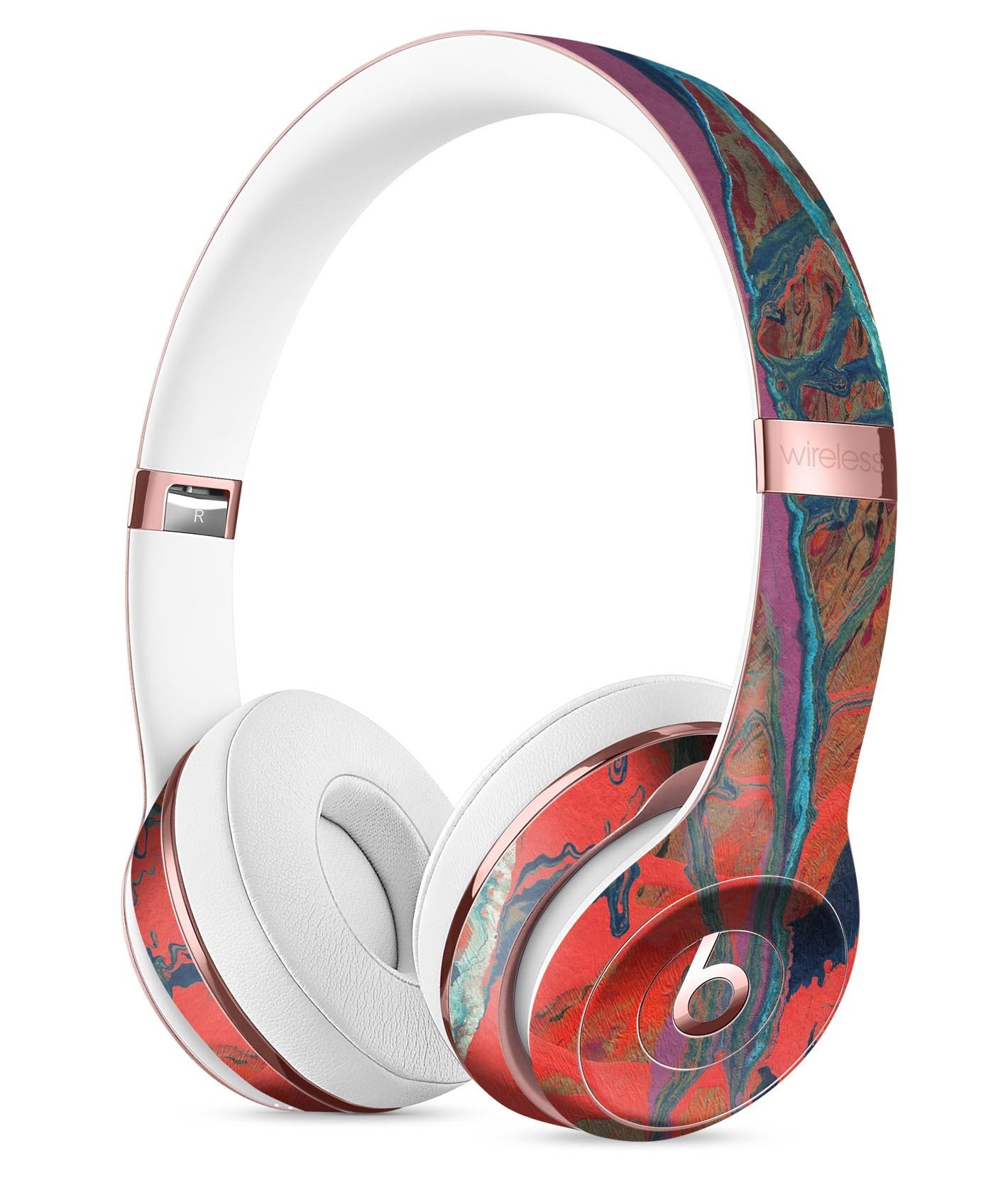 Abstract Wet Paint v92 Full-Body Skin Kit for Beats by Dre Solo 3, showcasing vibrant design and protective features.