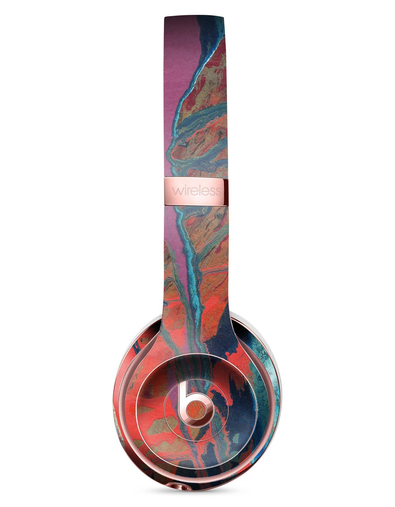 Abstract Wet Paint v92 Full-Body Skin Kit for Beats by Dre Solo 3, showcasing vibrant design and protective features.