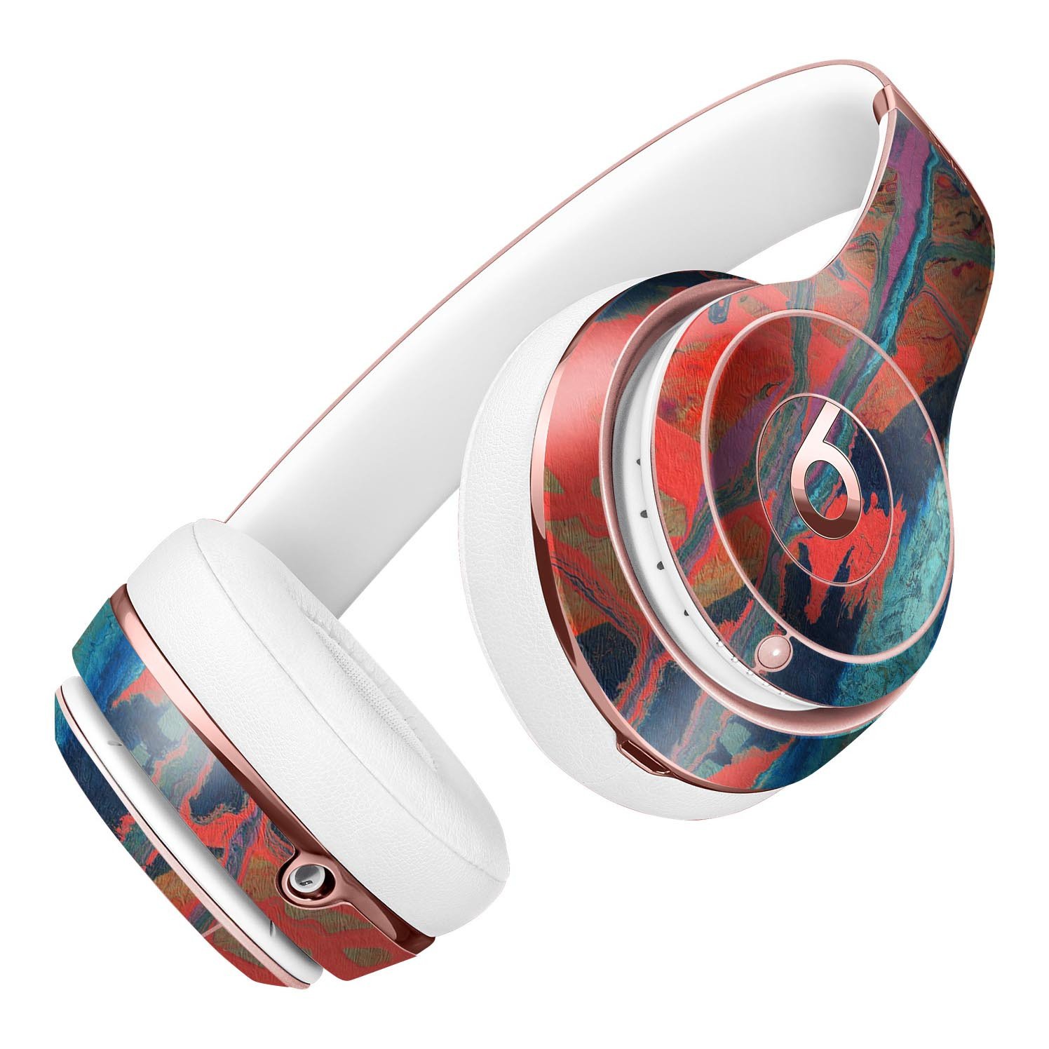 Abstract Wet Paint v92 Full-Body Skin Kit for Beats by Dre Solo 3, showcasing vibrant design and protective features.