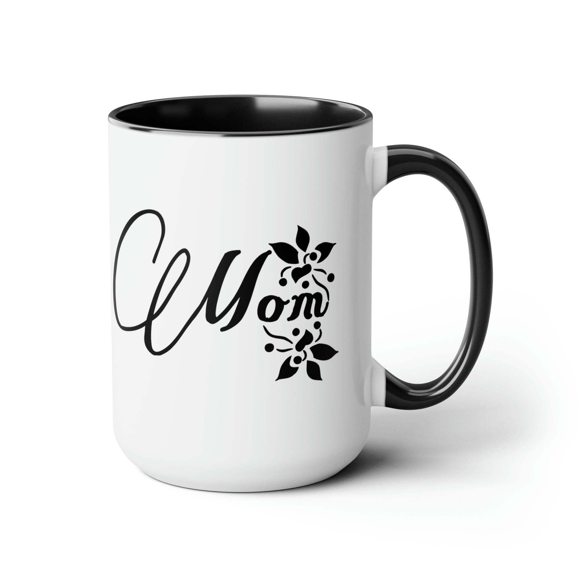 A stylish two-tone ceramic coffee mug with a white exterior and colored interior, featuring a comfortable C-handle, perfect for hot and cold beverages.