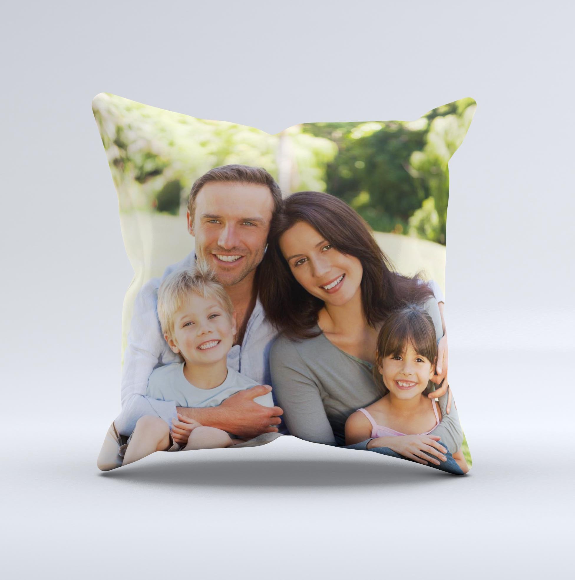 A customizable decorative throw pillow featuring a unique image, made with high-quality materials in Virginia.