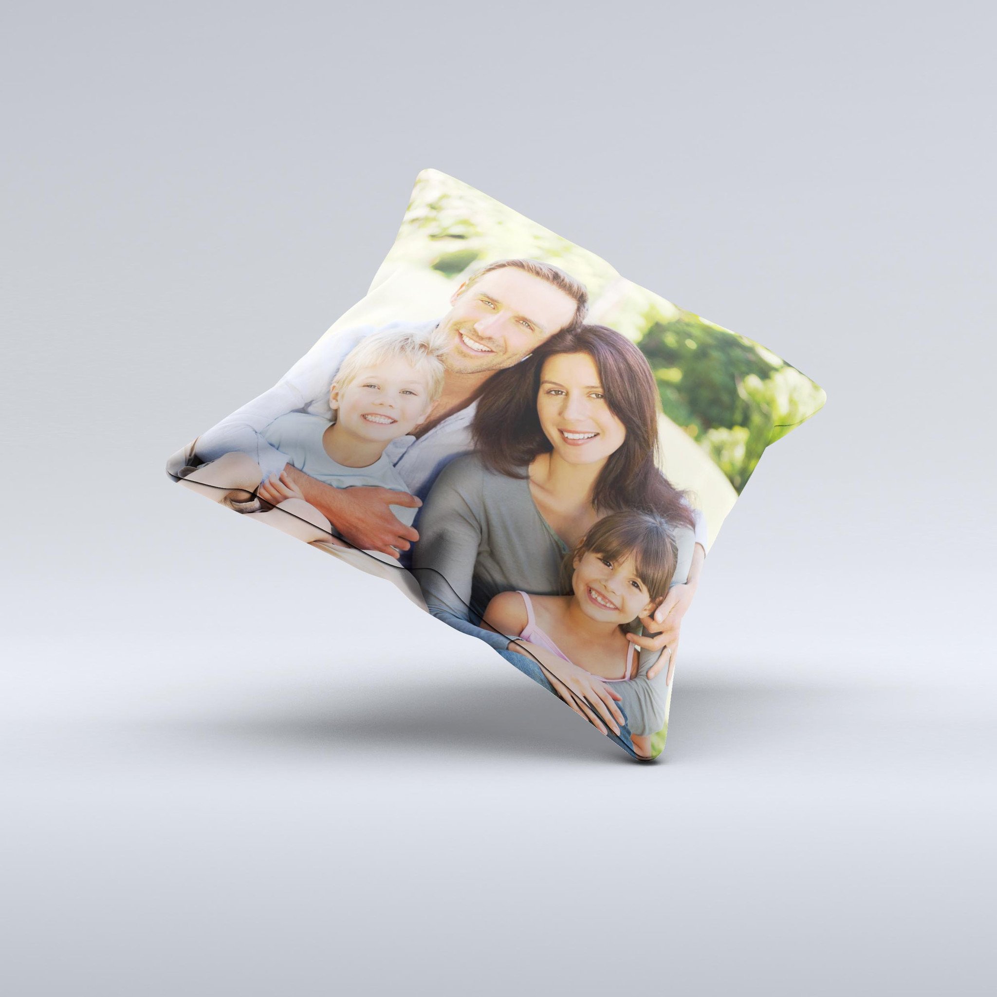 A customizable decorative throw pillow featuring a unique image, made with high-quality materials in Virginia.