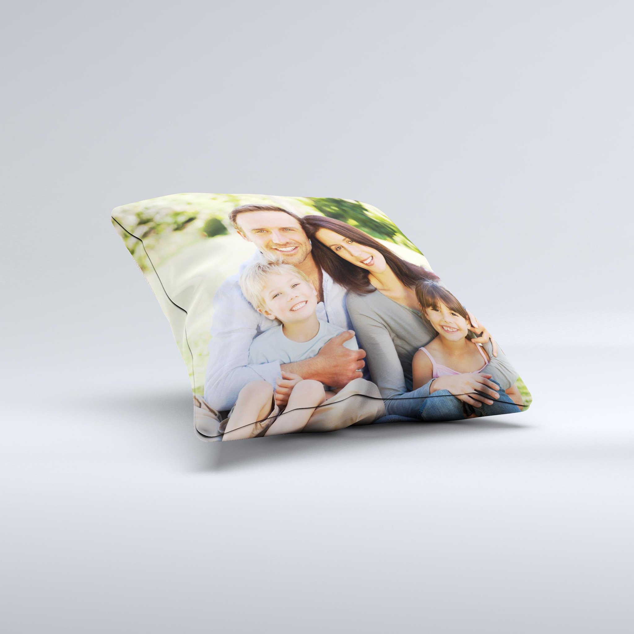 A customizable decorative throw pillow featuring a unique image, made with high-quality materials in Virginia.