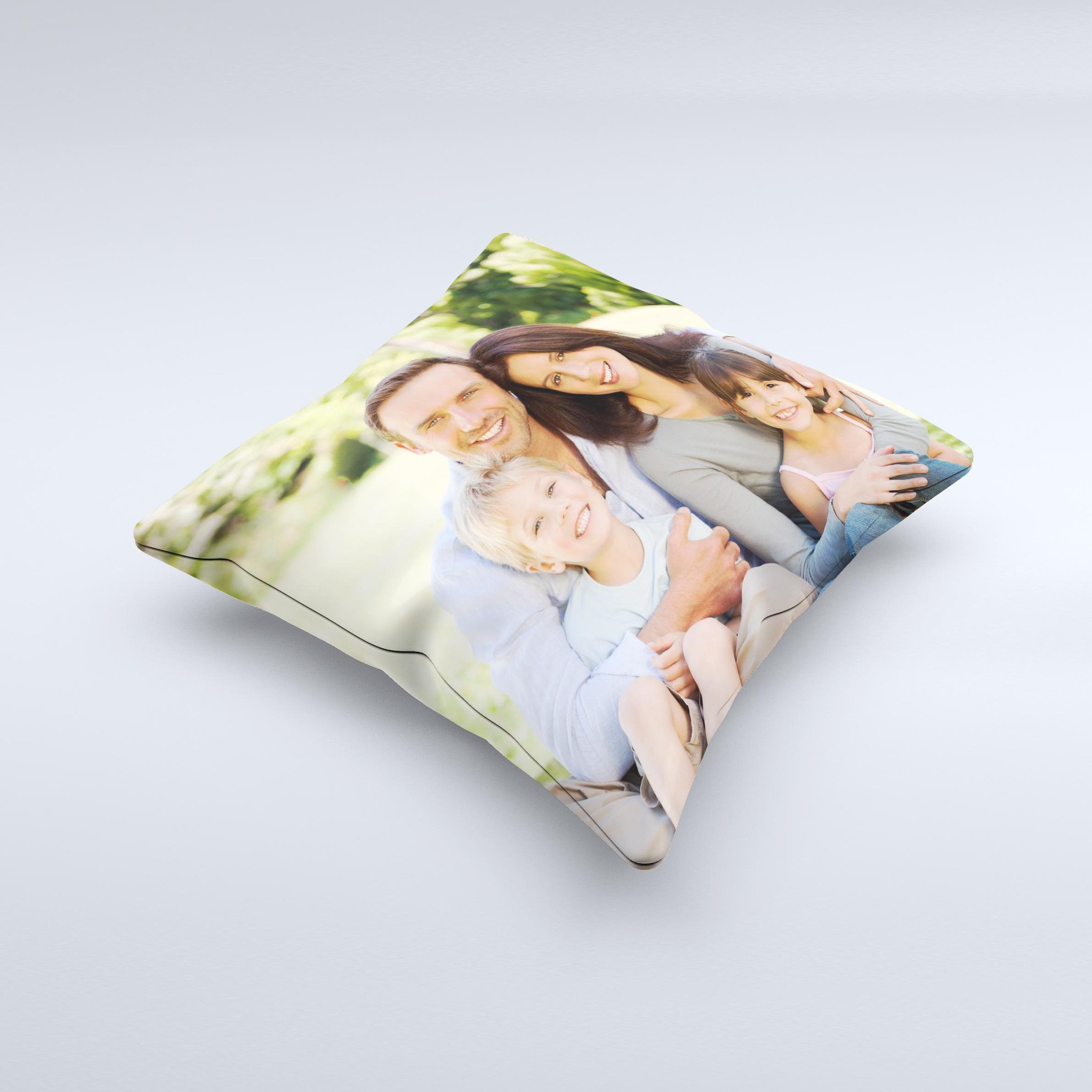 A customizable decorative throw pillow featuring a unique image, made with high-quality materials in Virginia.