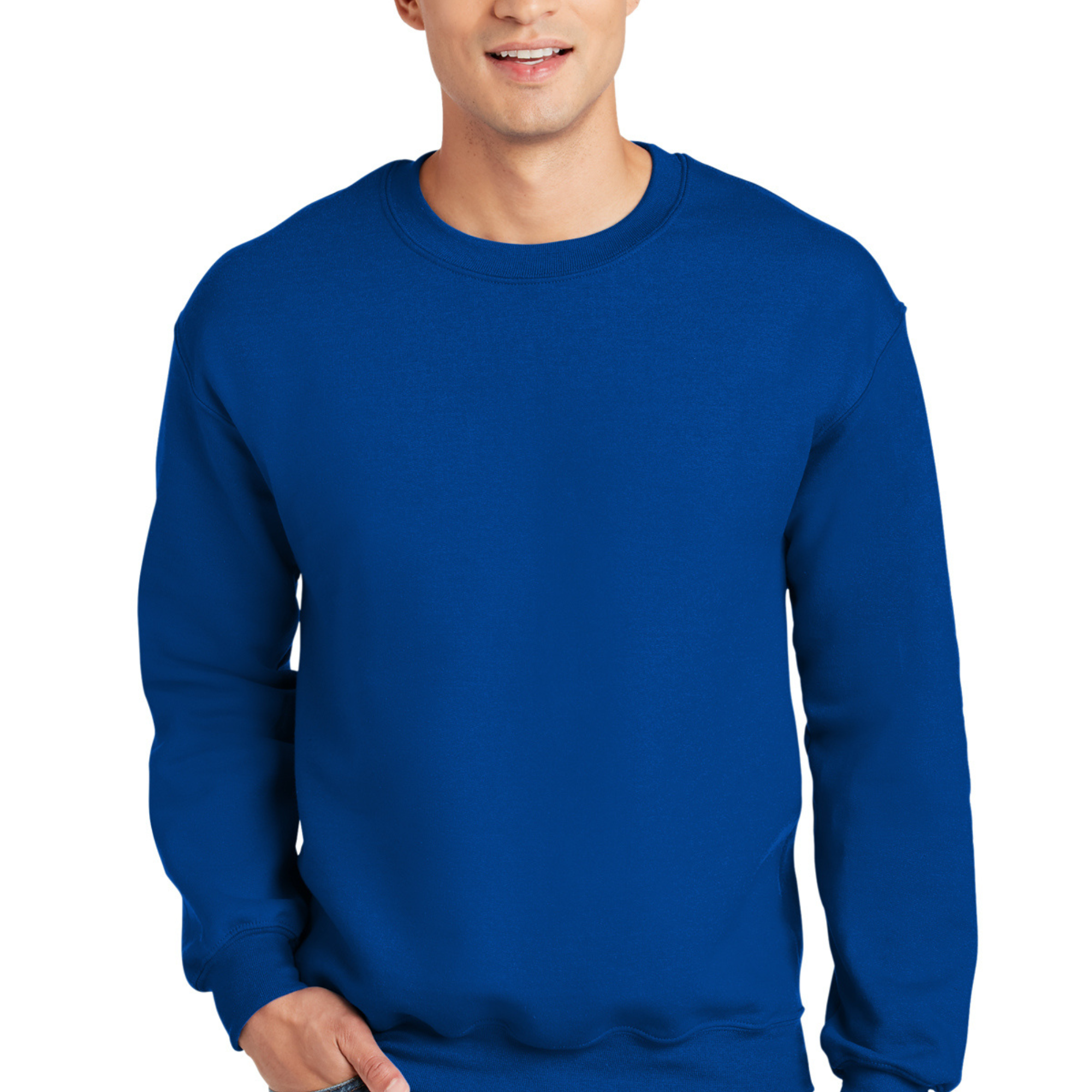 Adult unisex long sleeve sweatshirt in various colors, showcasing its soft fabric and comfortable fit.