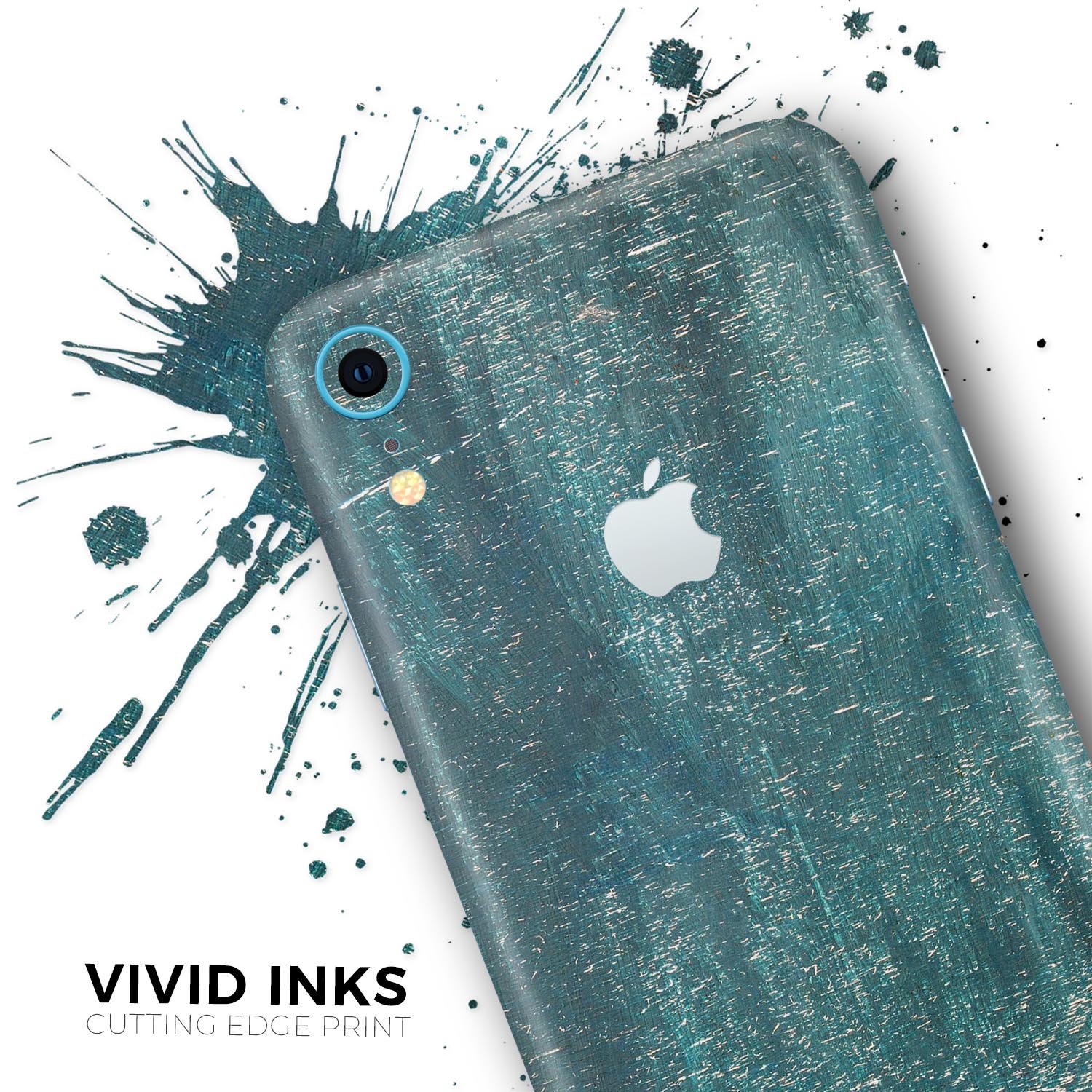 Aged Green Paint Surface Skin-Kit for Apple iPhone models, showcasing a stylish design and premium vinyl material.