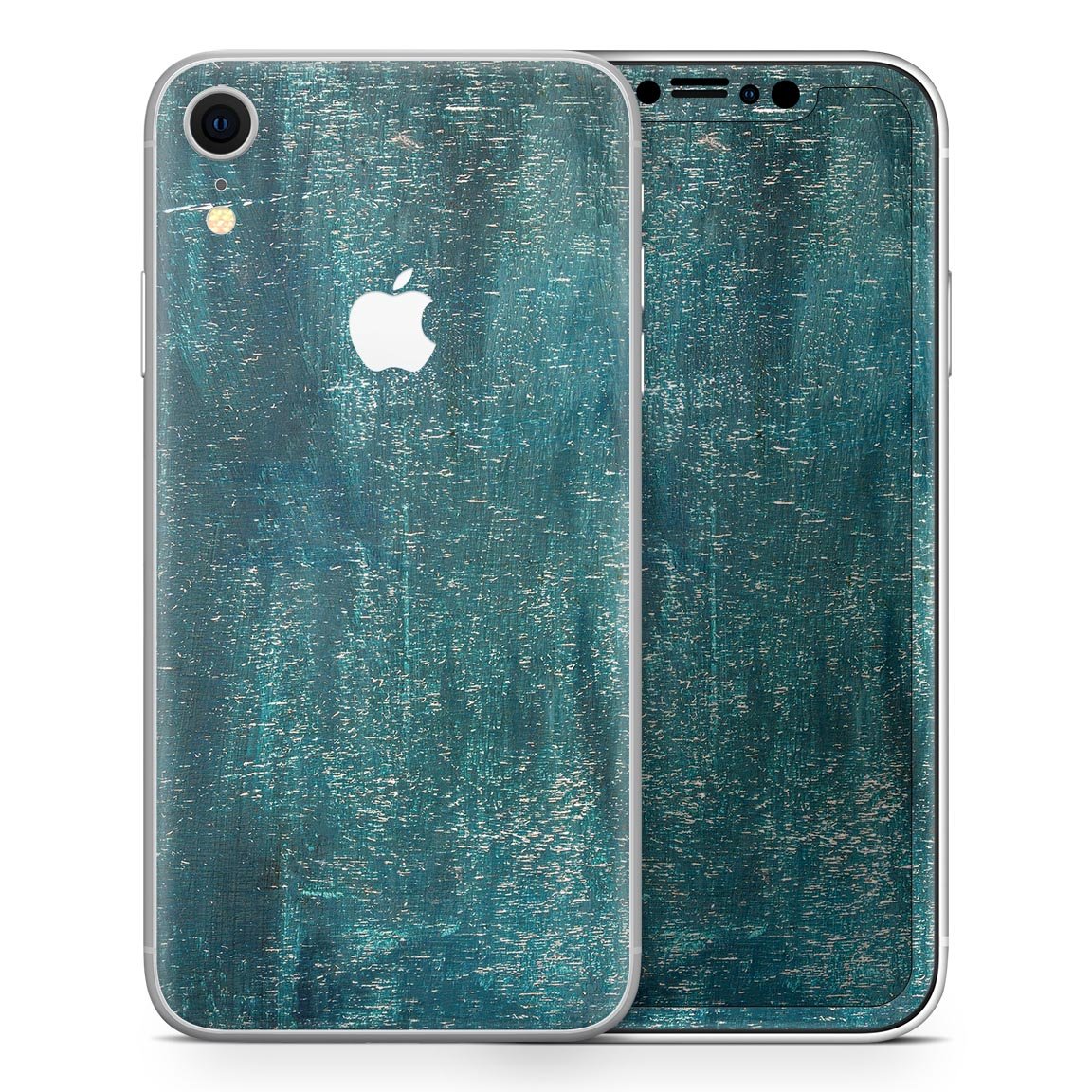 Aged Green Paint Surface Skin-Kit for Apple iPhone models, showcasing a stylish design and premium vinyl material.