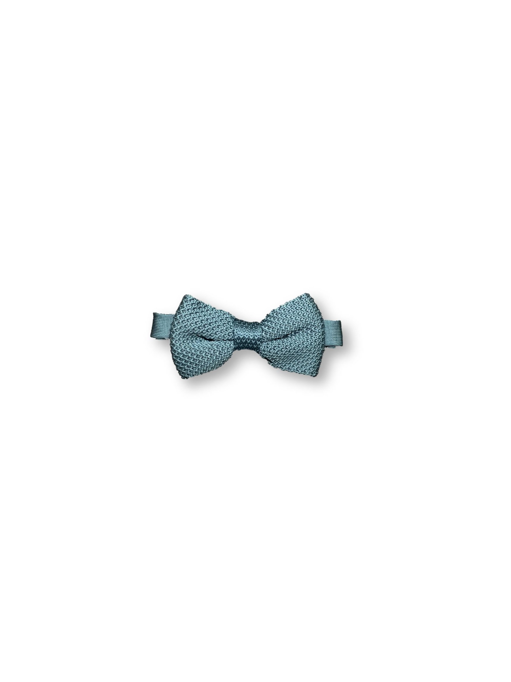 Air Force Blue Children's Knitted Bow Tie, featuring a classic knitted design suitable for ages 2-11.