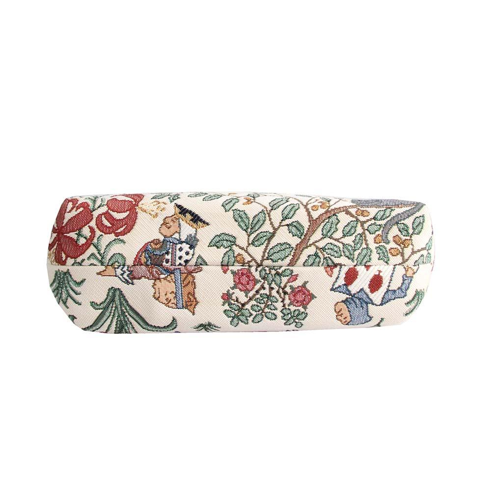 Alice in Wonderland Cross Body Bag featuring whimsical characters and eco-friendly materials, perfect for everyday use.