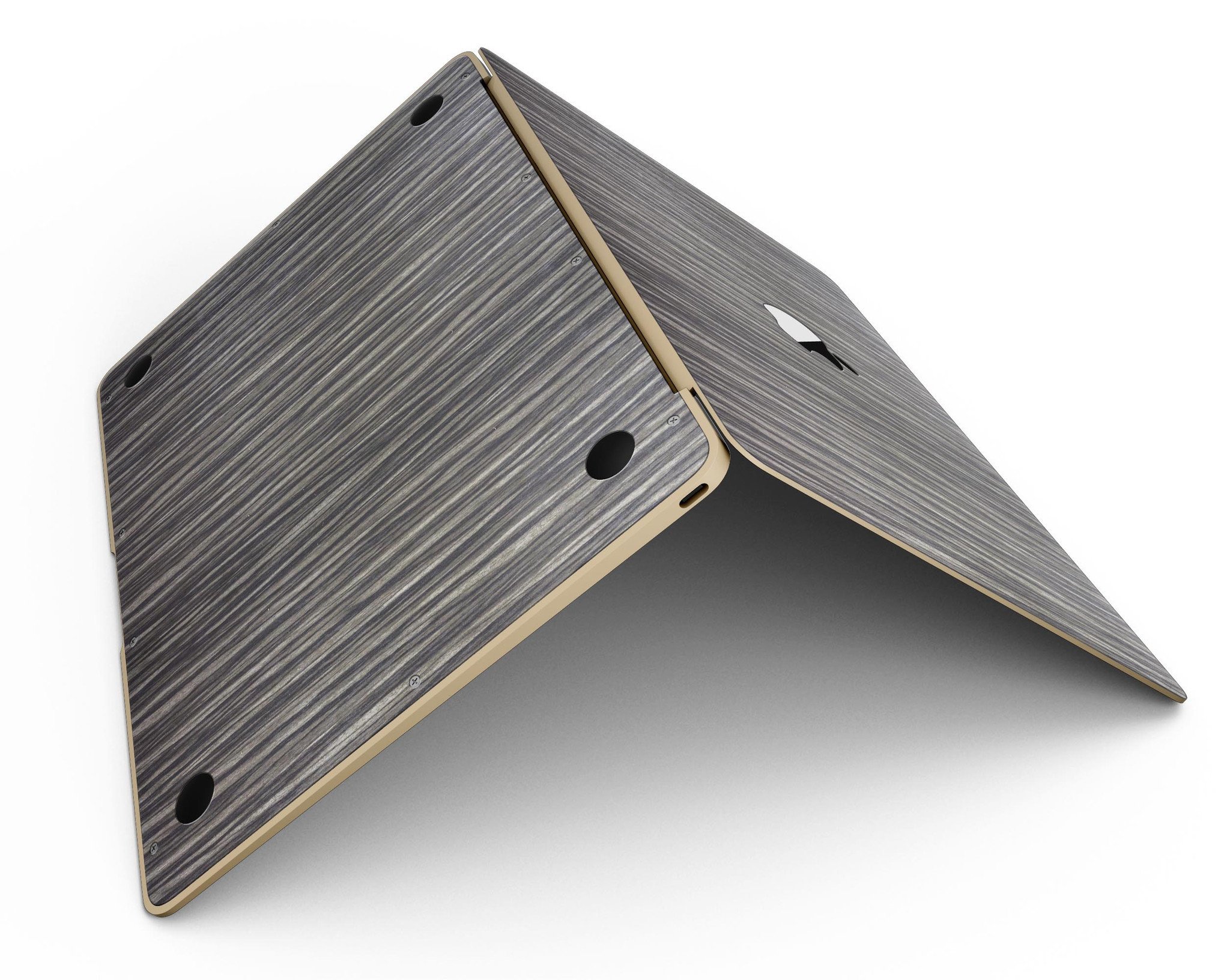 Allure Collection Luxurious Textured Wood Kit for 12" MacBook showcasing elegant wood finishes and precision-cut design.