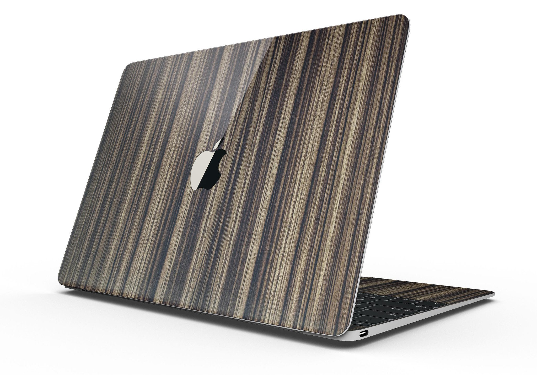 Allure Collection Luxurious Textured Wood Kit for 12" MacBook showcasing elegant wood finishes and precision-cut design.