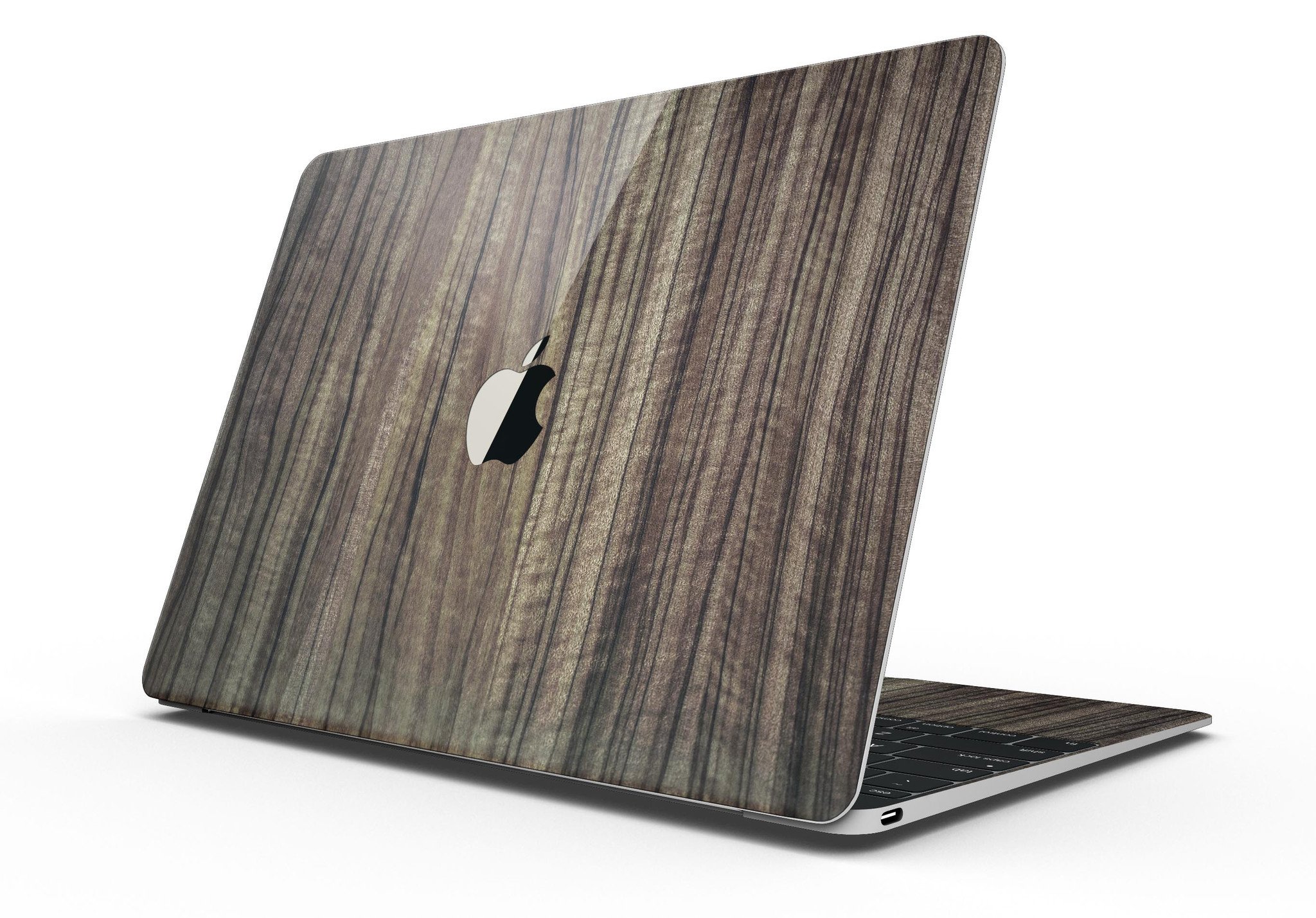 Allure Collection Luxurious Textured Wood Kit for 12" MacBook showcasing elegant wood finishes and precision-cut design.