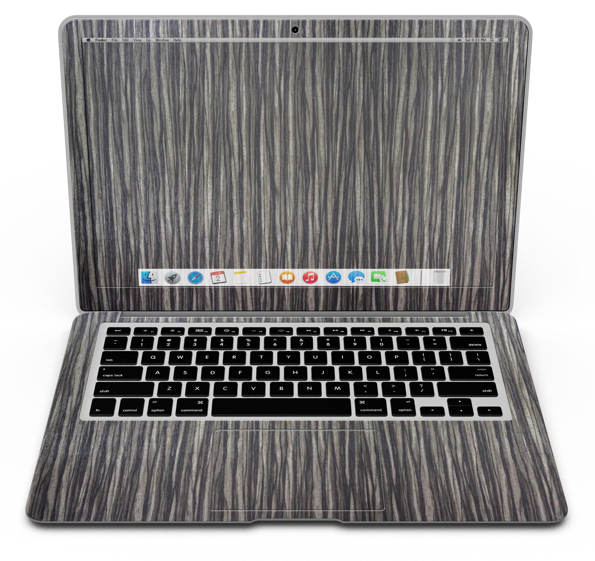 Allure Collection Luxurious Textured Wood Kit for MacBook Air showcasing elegant wood finishes and precision-cut design.