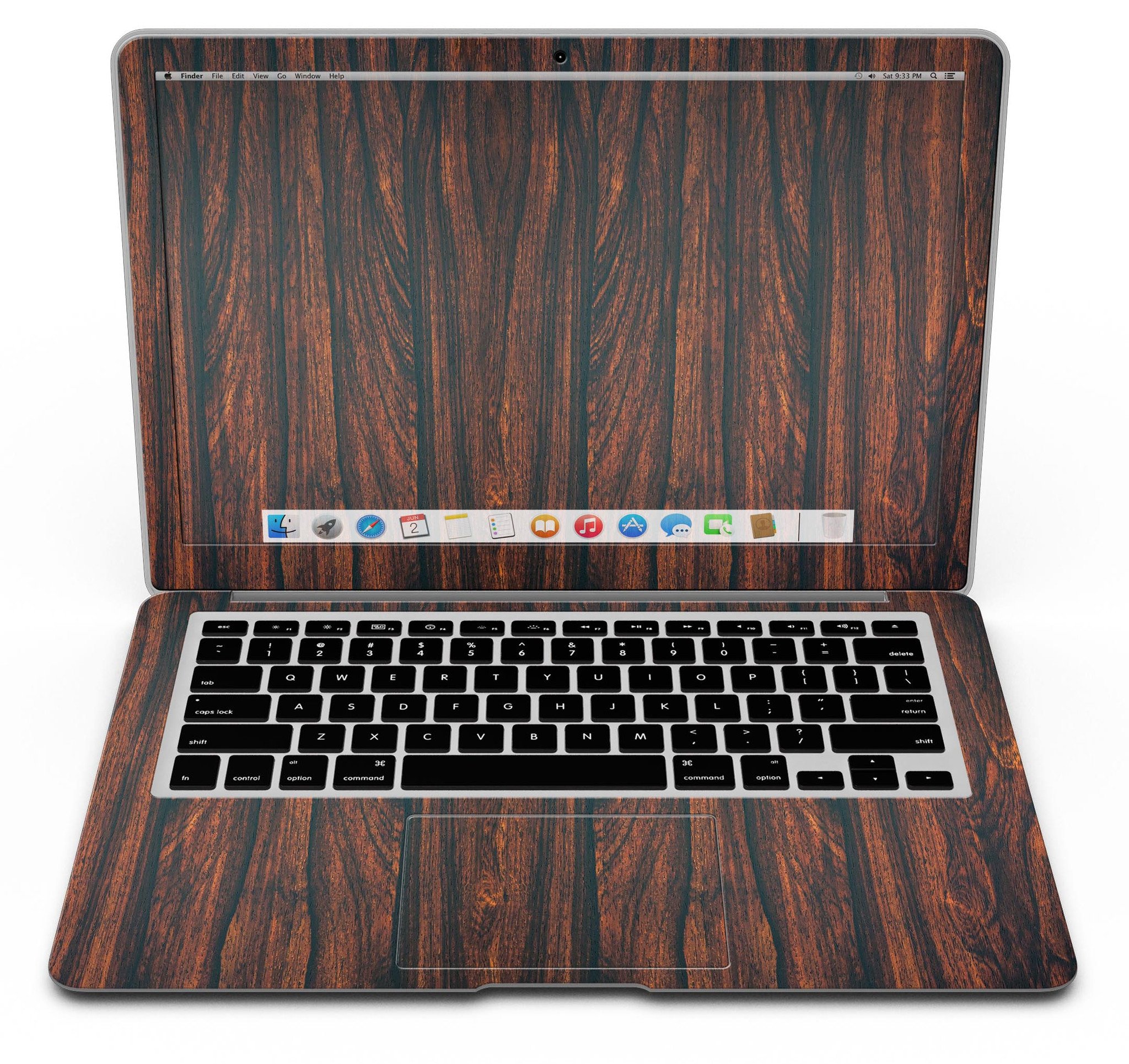 Allure Collection Luxurious Textured Wood Kit for MacBook Air showcasing elegant wood finishes and precision-cut design.