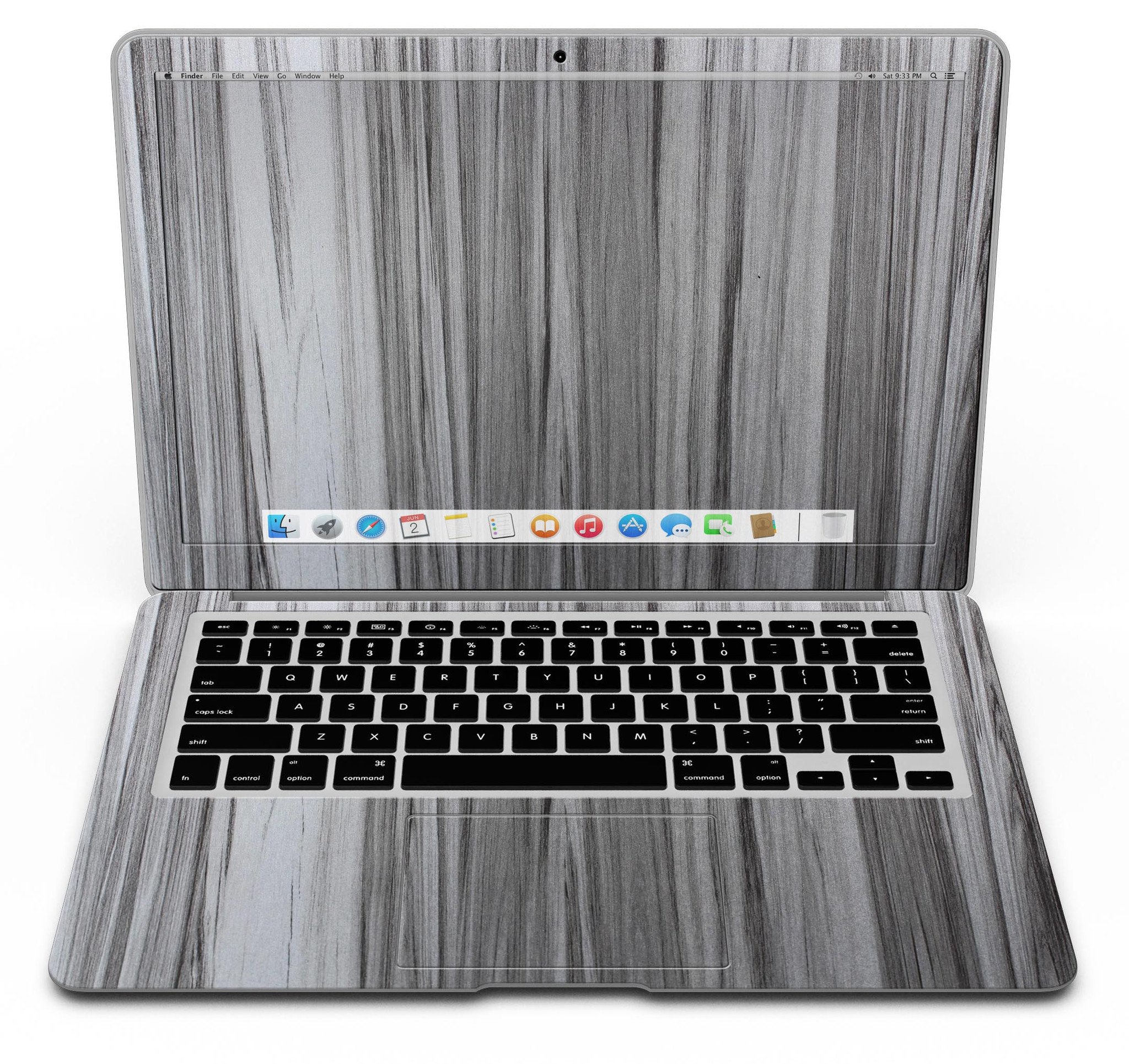 Allure Collection Luxurious Textured Wood Kit for MacBook Air showcasing elegant wood finishes and precision-cut design.