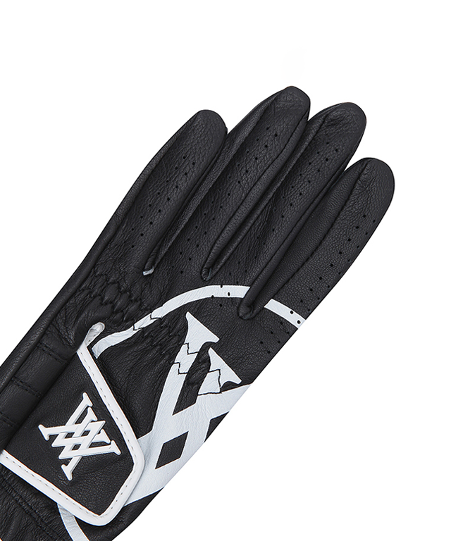 ANEW GOLF Big Logo Left Hand Golf Glove for Men made from high-quality sheepskin, featuring a stylish big logo design.